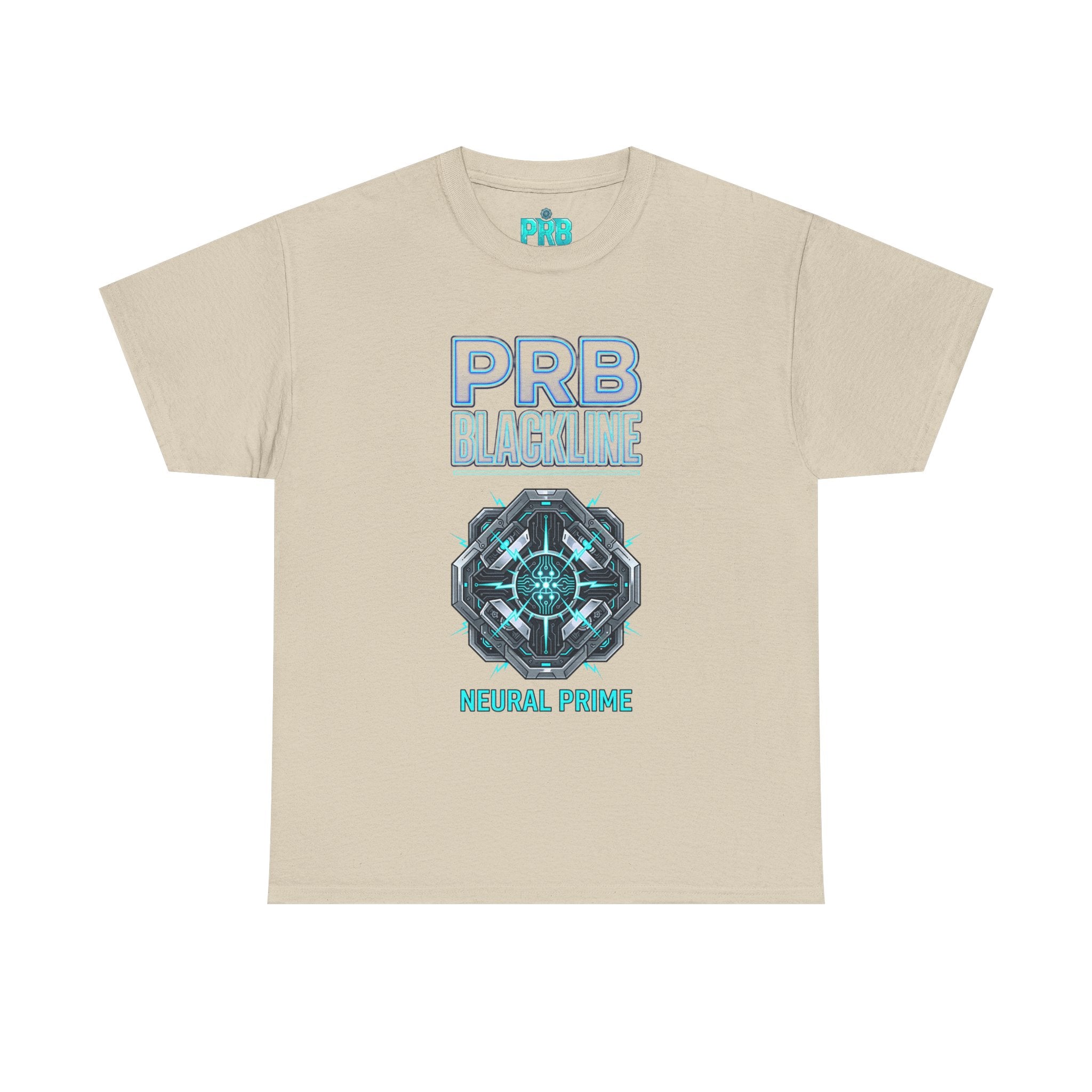 PRB Blackline Neural Prime Tech Tee — Futuristic Sci‑Fi Circuit Graphic T-Shirt by Printify