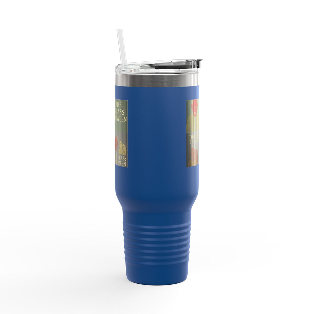 PRB The Glass Between collage travel mug | 40oz insulated tumbler by Power Runs Black