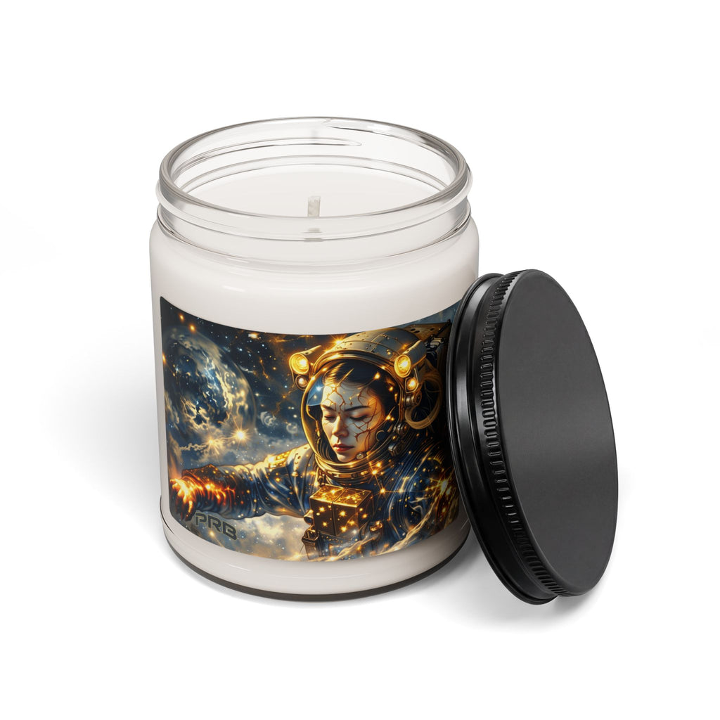 PRB Galactic Astronaut Goddess Candle, Soy Jar Candle | 9oz Cosmic Space Art by Power Runs Black