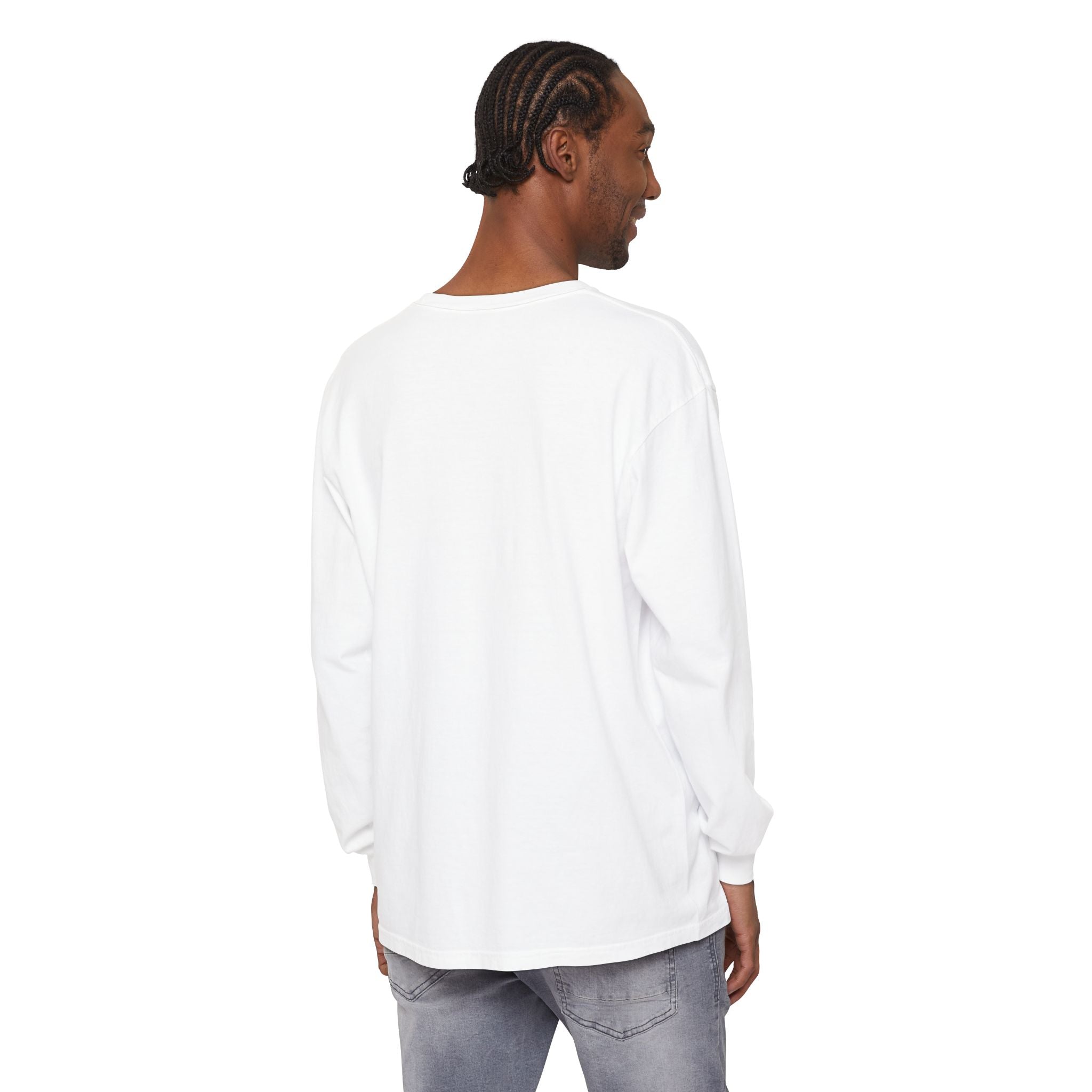 PRB Neon City Skyline Long Sleeve Shirt | Urban Nightscape Illustration by Power Runs Black