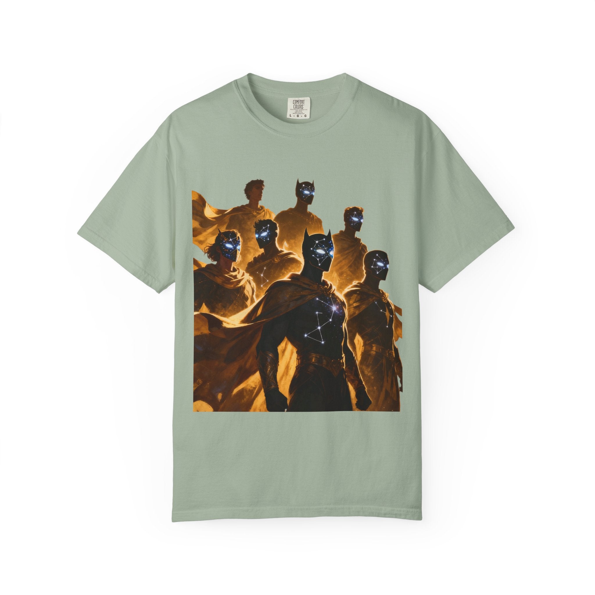 PRB Cosmic Heroes Graphic Tee (Golden Cloaks & Starry Faces) by Power Runs Black