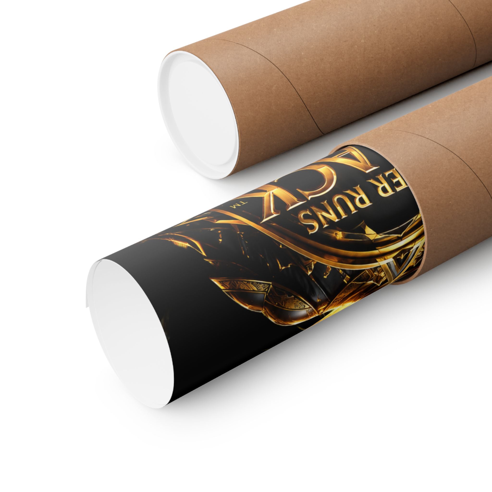 Power Runs Black Matte Poster — "Power Runs Black" Afrocentric Goddess Wall Art by Power Runs Black