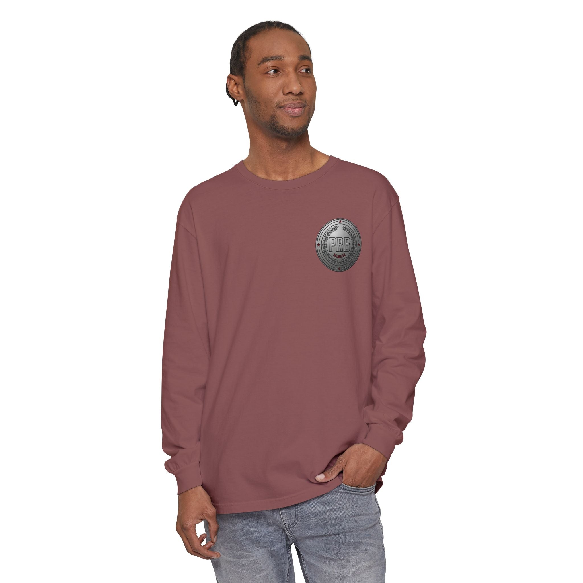 PRB The Starbound Seven graphic long sleeve shirt | cosmic superhero poster by Power Runs Black