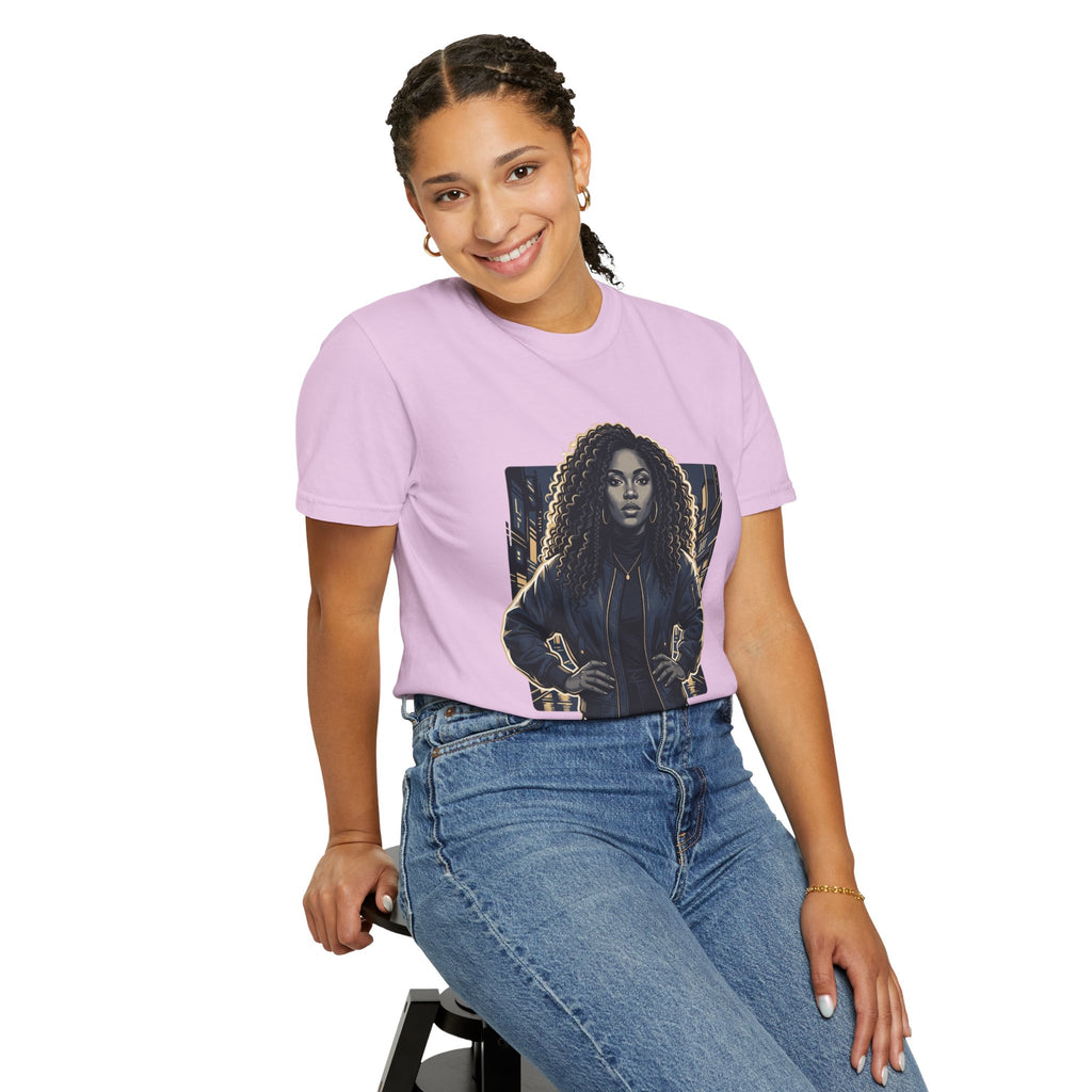 Pretty Rich Bitch The Collection by PRB T-Shirt — Bold Graphic Tee with Empowered Woman Portrait by Power Runs Black