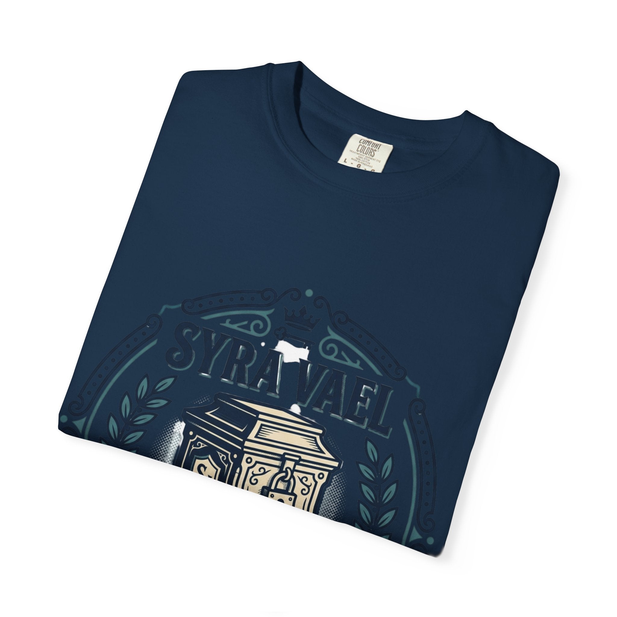 Power Runs Black PRB — Syra Vael Vintage Crest Tee by Power Runs Black
