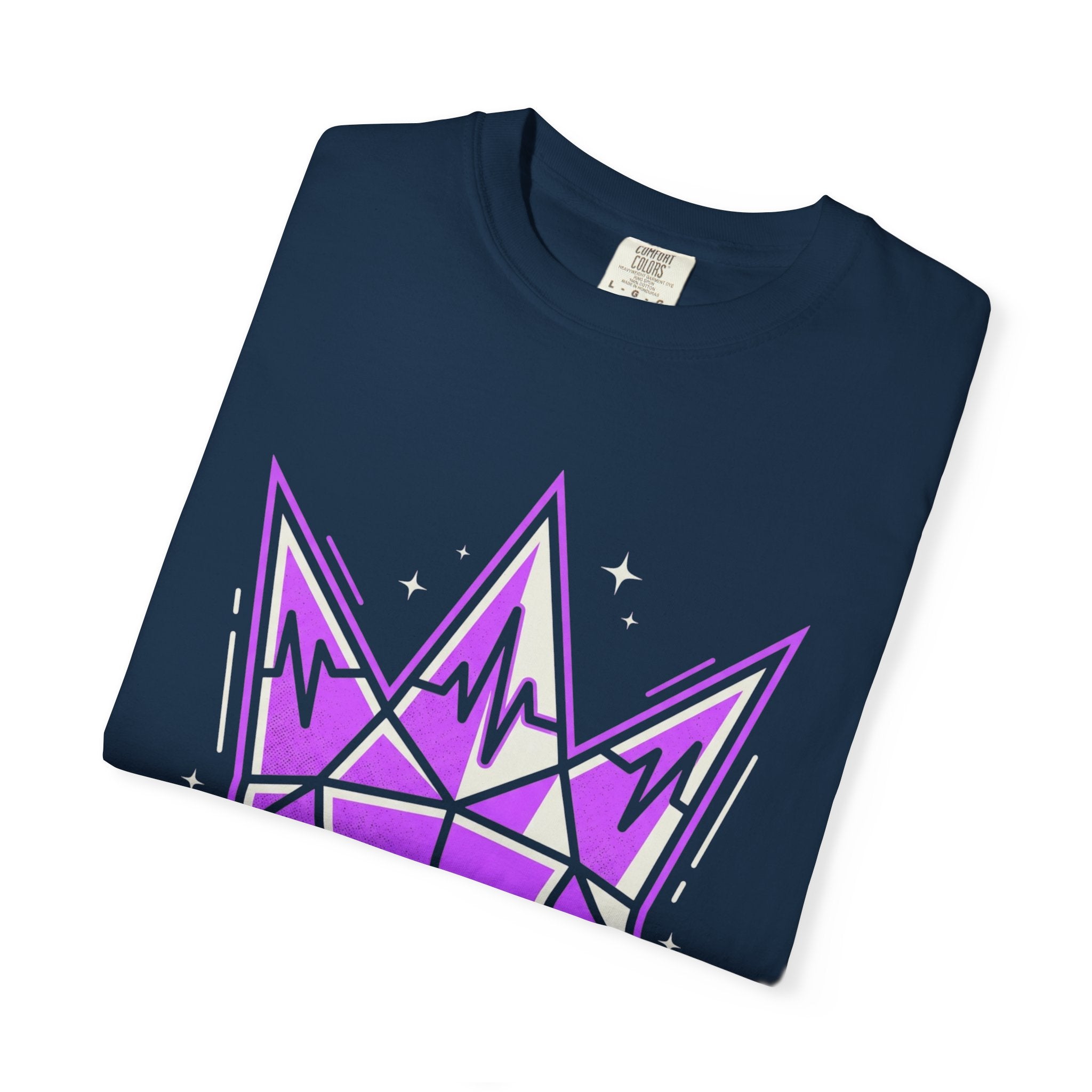 Power Runs Black PRB Crown Graphic T-Shirt — Purple Royal Crown Streetwear Tee by Power Runs Black