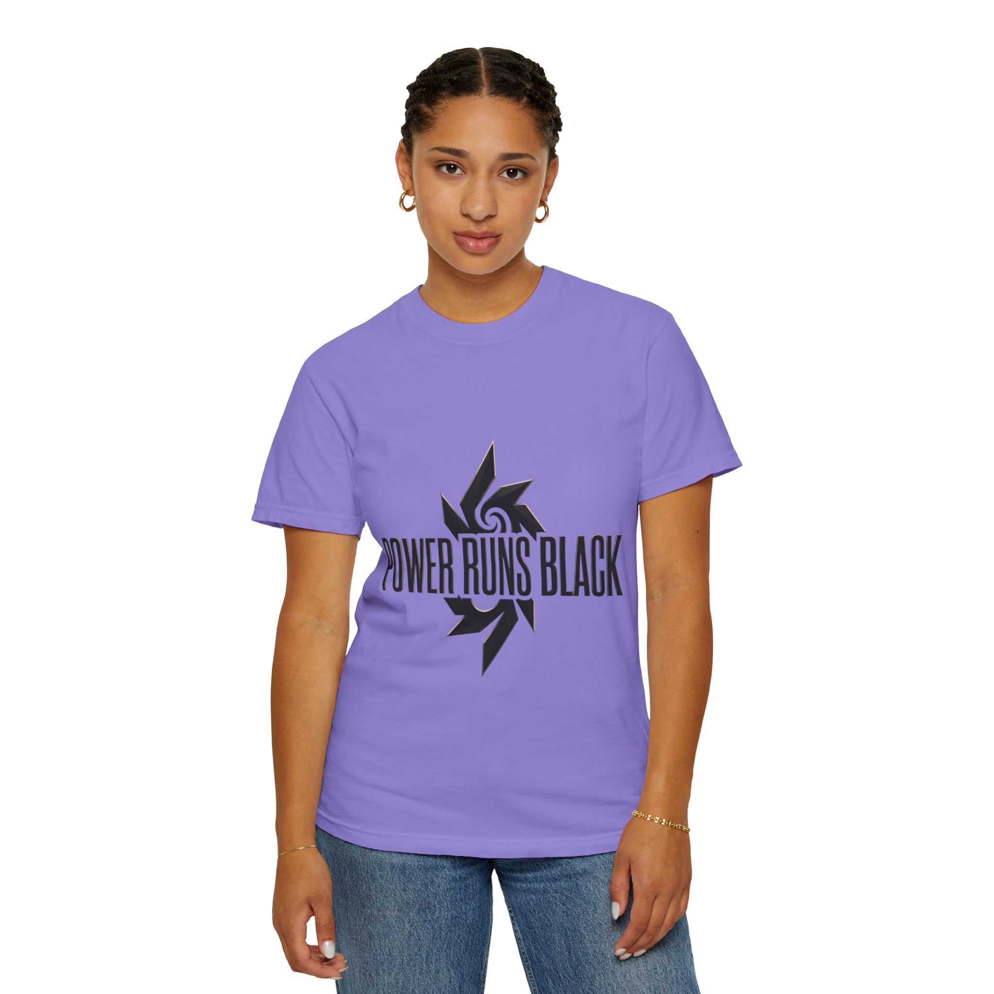 Power Runs Black PRB "Wear The Code" Mystic Shield T-Shirt — Geometric Sigil Graphic Tee by Printify