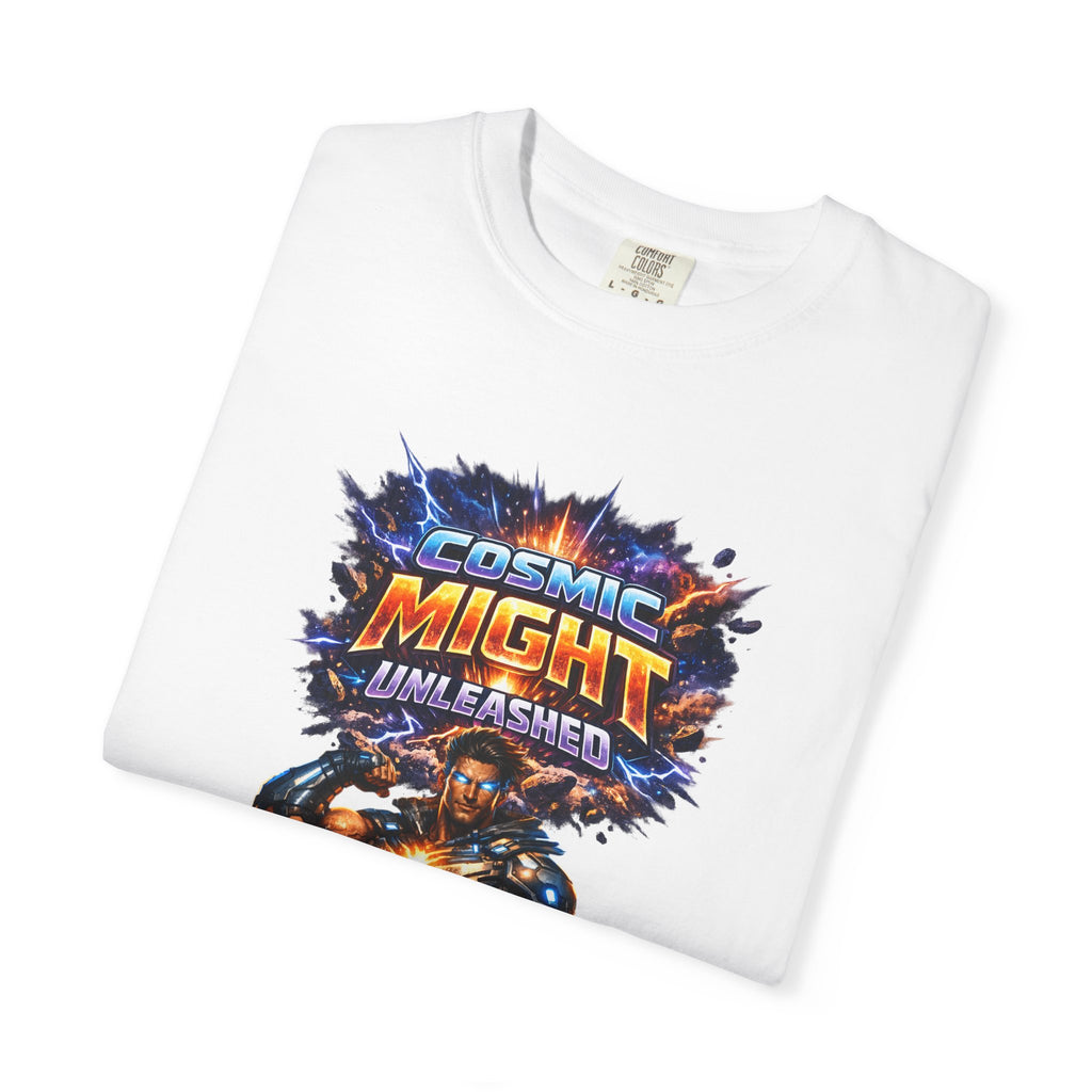 PRB Cosmic Might Unleashed T-shirt | Space Warrior Graphic Tee by Power Runs Black