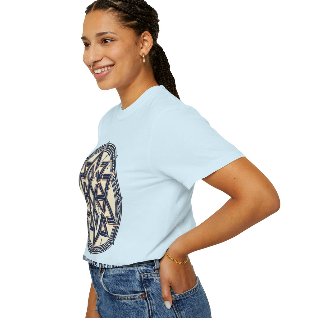 Power Runs Black PRB Geometric Star Mandala T-Shirt — "Control Fractures the Flow" Graphic Tee by Power Runs Black
