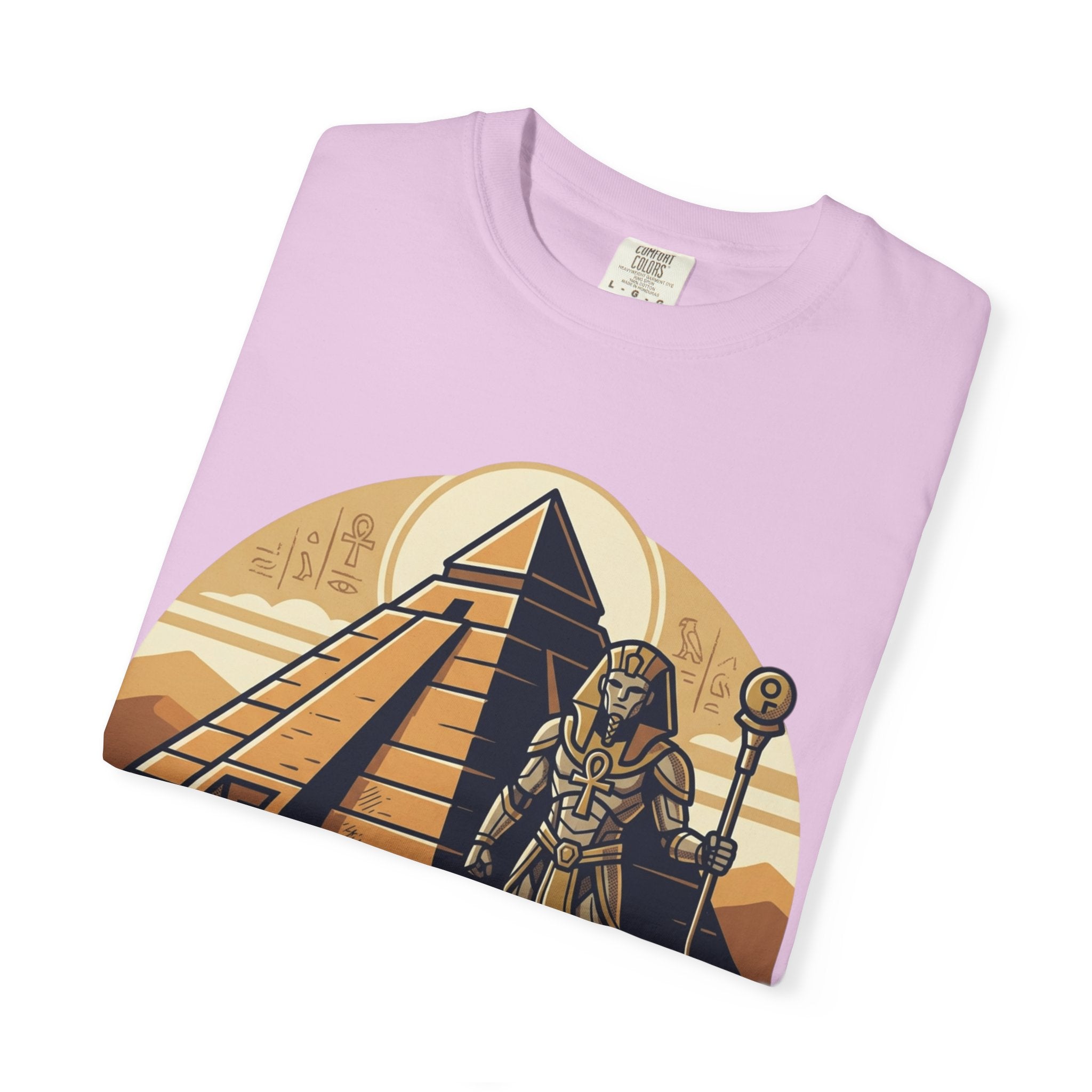 Power Runs Black PRB Guardian Unit T-Shirt — Egyptian Pyramid Sci‑Fi Graphic Tee by Power Runs Black