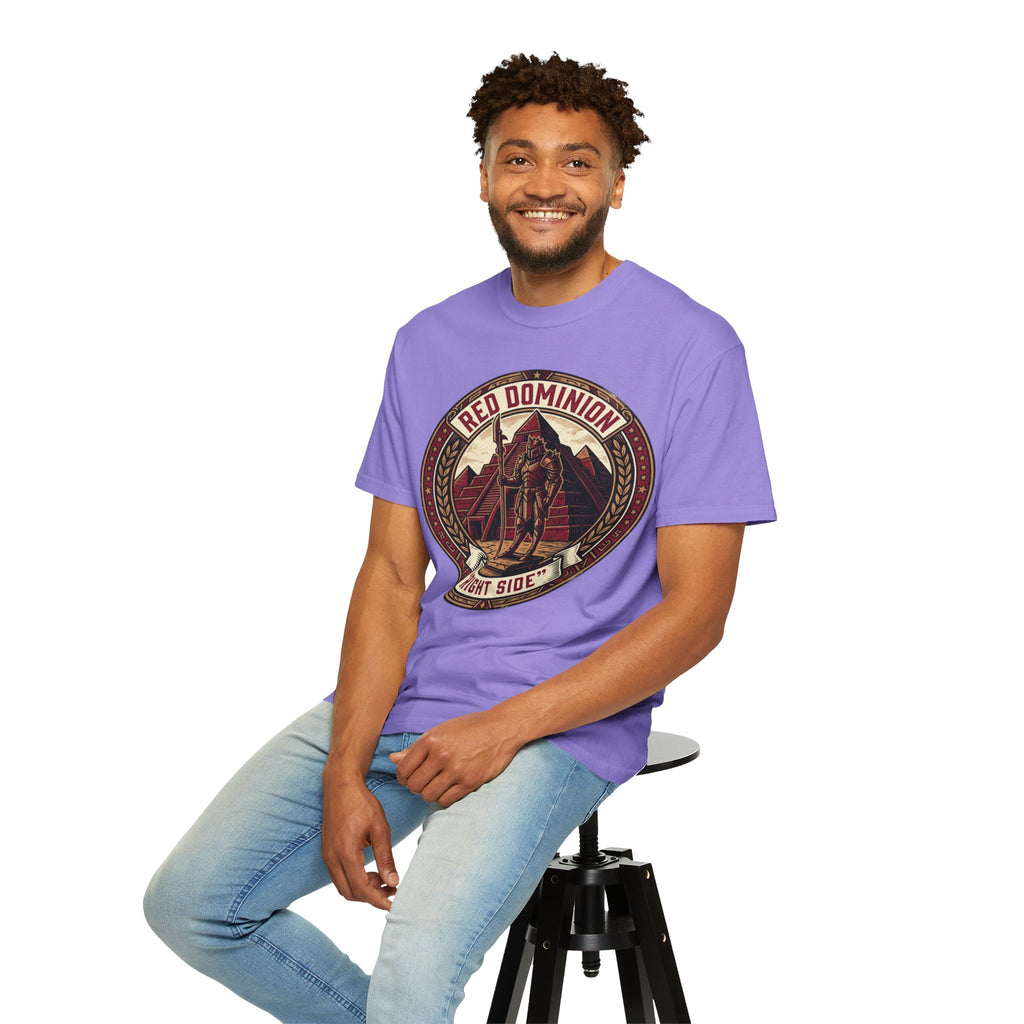 Power Runs Black PRB Red Dominion 'Right Side' Graphic T-Shirt by Printify