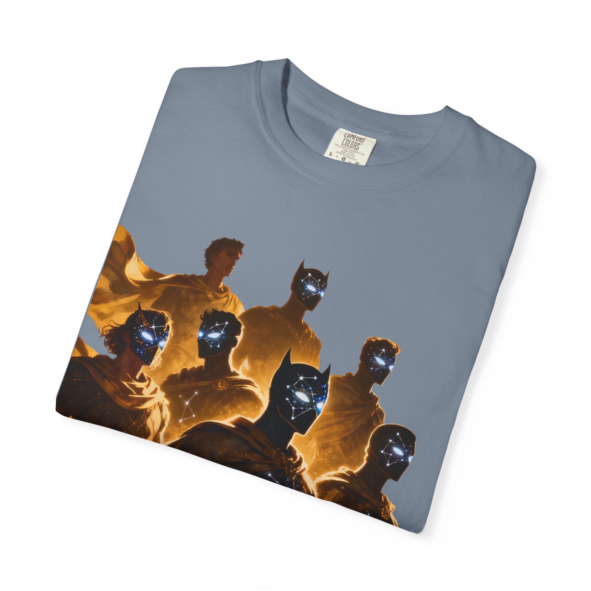PRB Cosmic Heroes Graphic Tee (Golden Cloaks & Starry Faces) by Power Runs Black