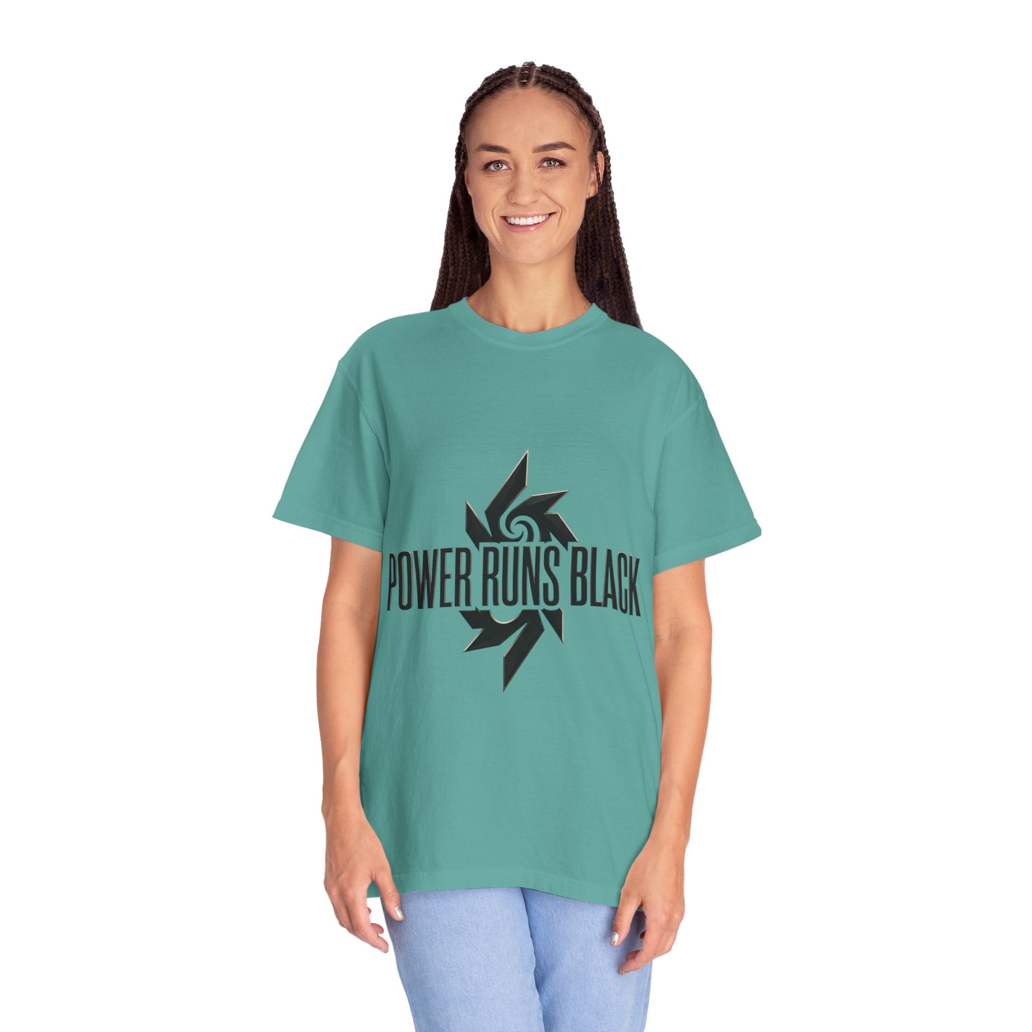 Power Runs Black PRB "Wear The Code" Mystic Shield T-Shirt — Geometric Sigil Graphic Tee by Printify