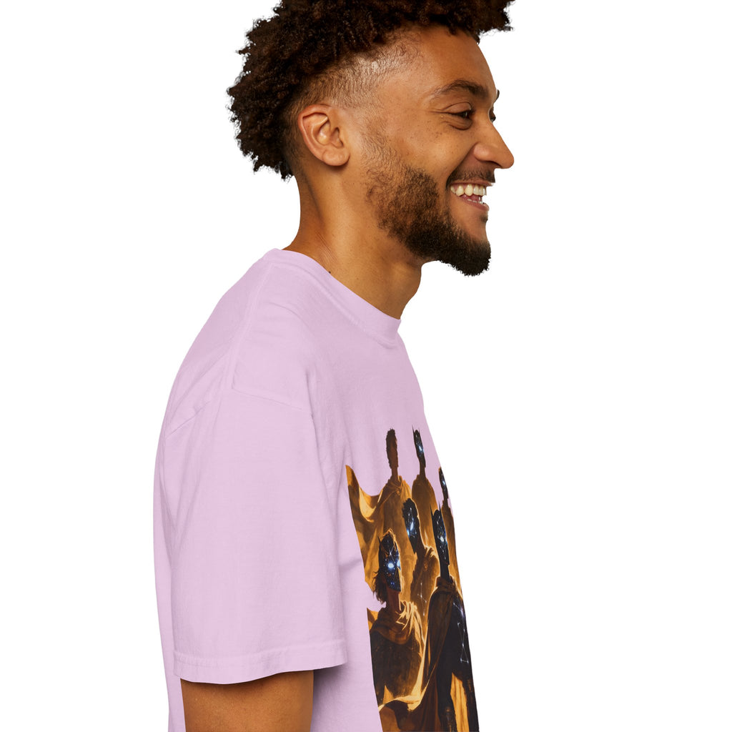 PRB Cosmic Heroes Graphic Tee (Golden Cloaks & Starry Faces) by Power Runs Black