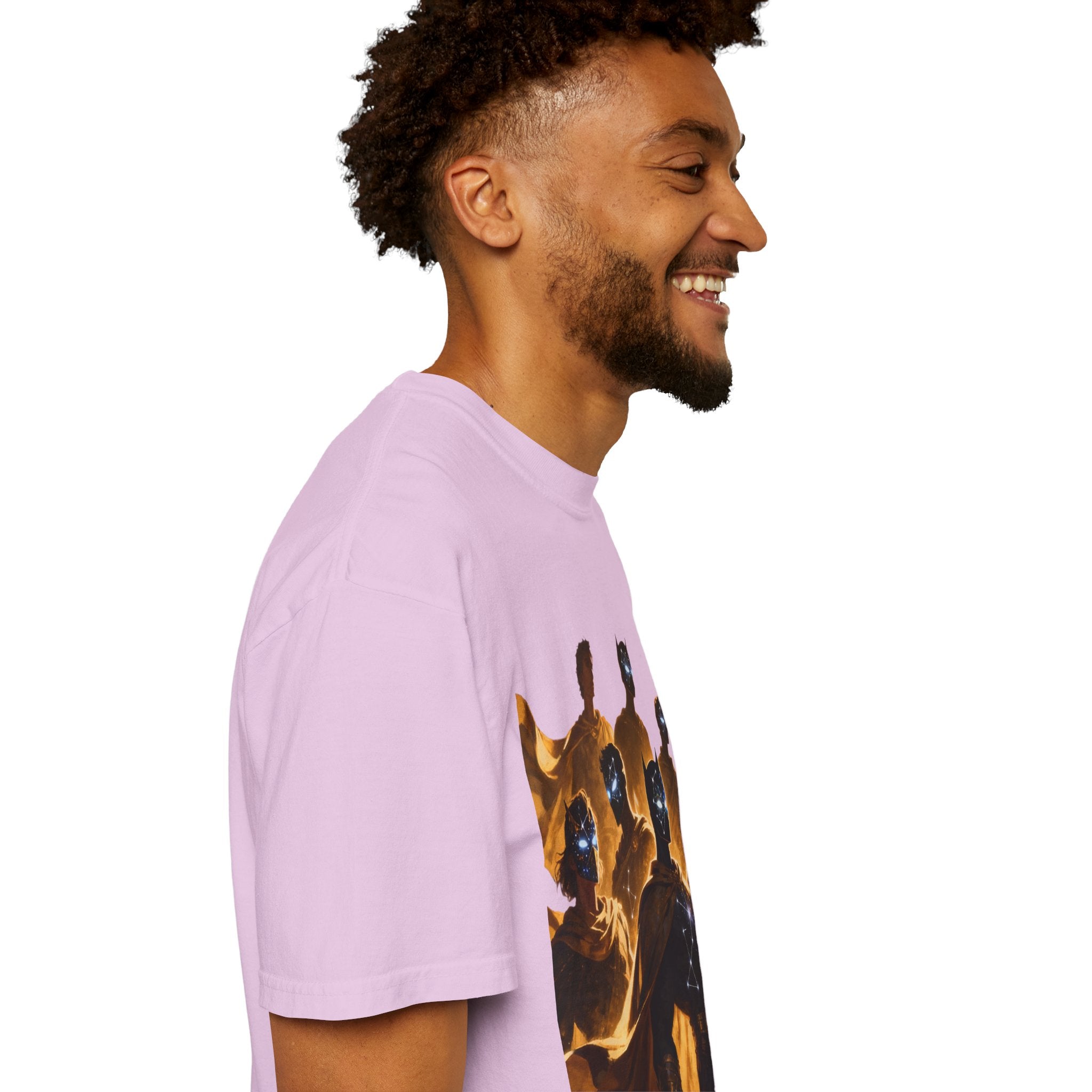 PRB Cosmic Heroes Graphic Tee (Golden Cloaks & Starry Faces) by Power Runs Black