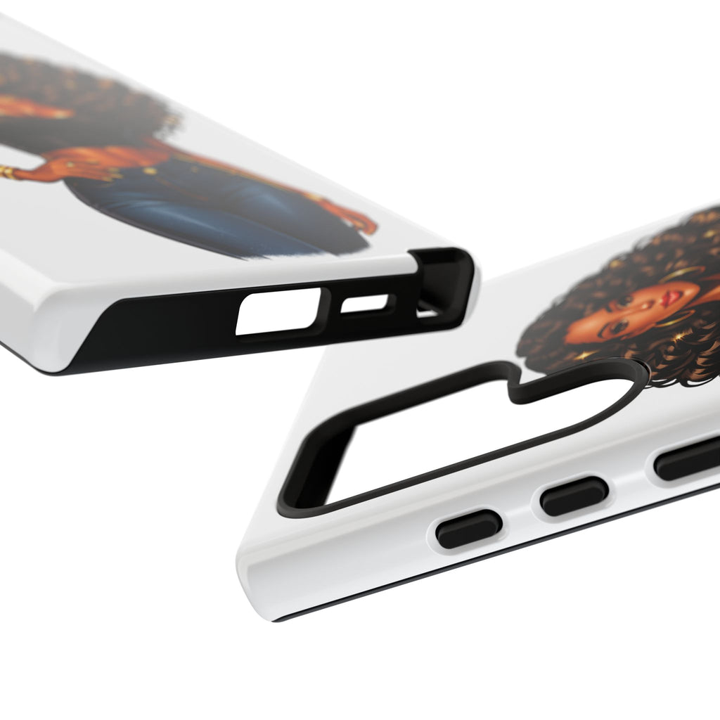 Pretty Rich Bitch by PRB Curly Hair Phone Case by Printify
