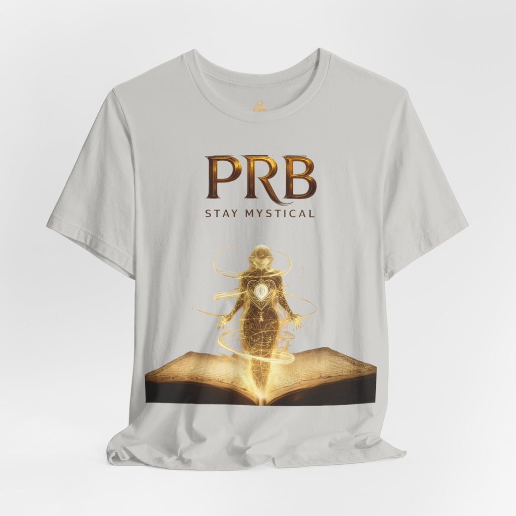 PRB Mystical Graphic Tee – "PRB Stay Mystical" Spiritual Book & Light Design by Power Runs Black