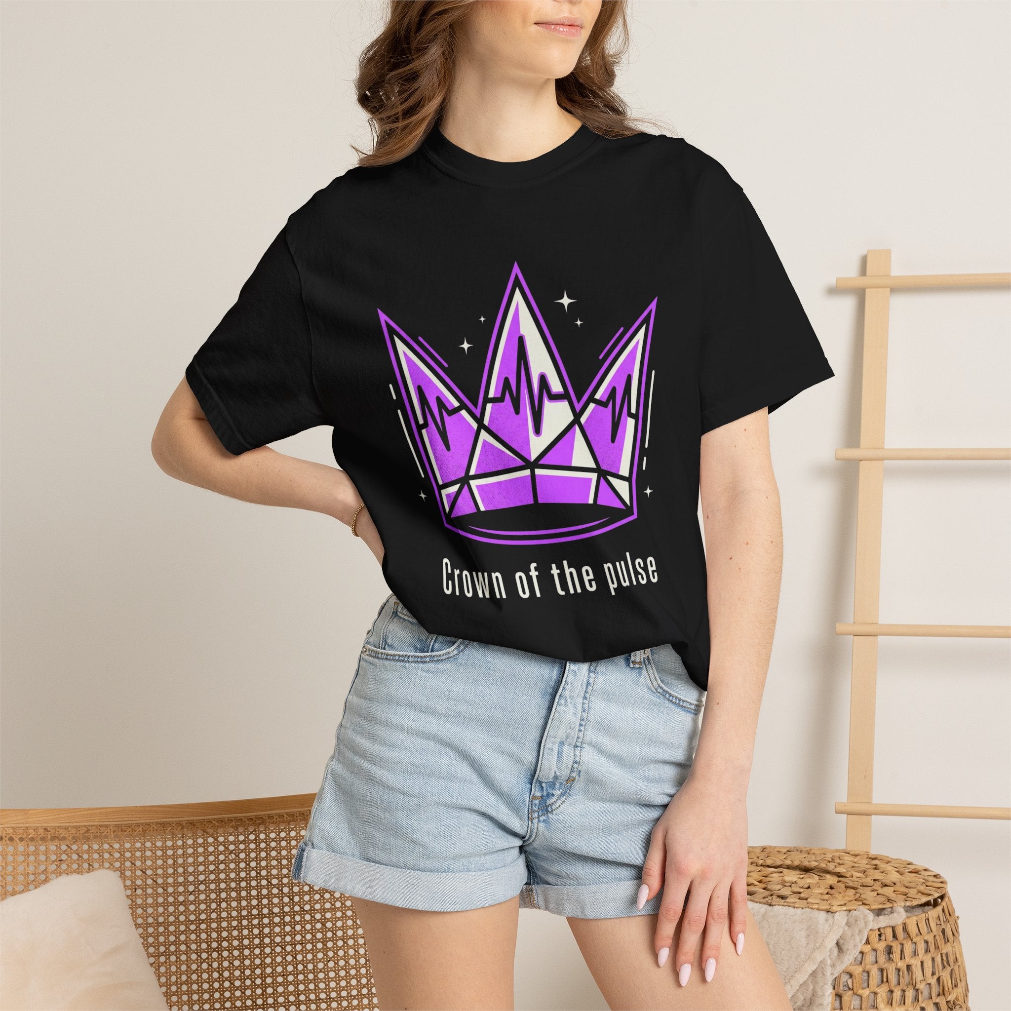 Power Runs Black PRB Crown Graphic T-Shirt — Purple Royal Crown Streetwear Tee by Power Runs Black
