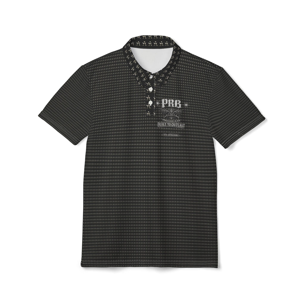 PRB 'Built To Retaliate' Black Polo Shirt by Power Runs Black