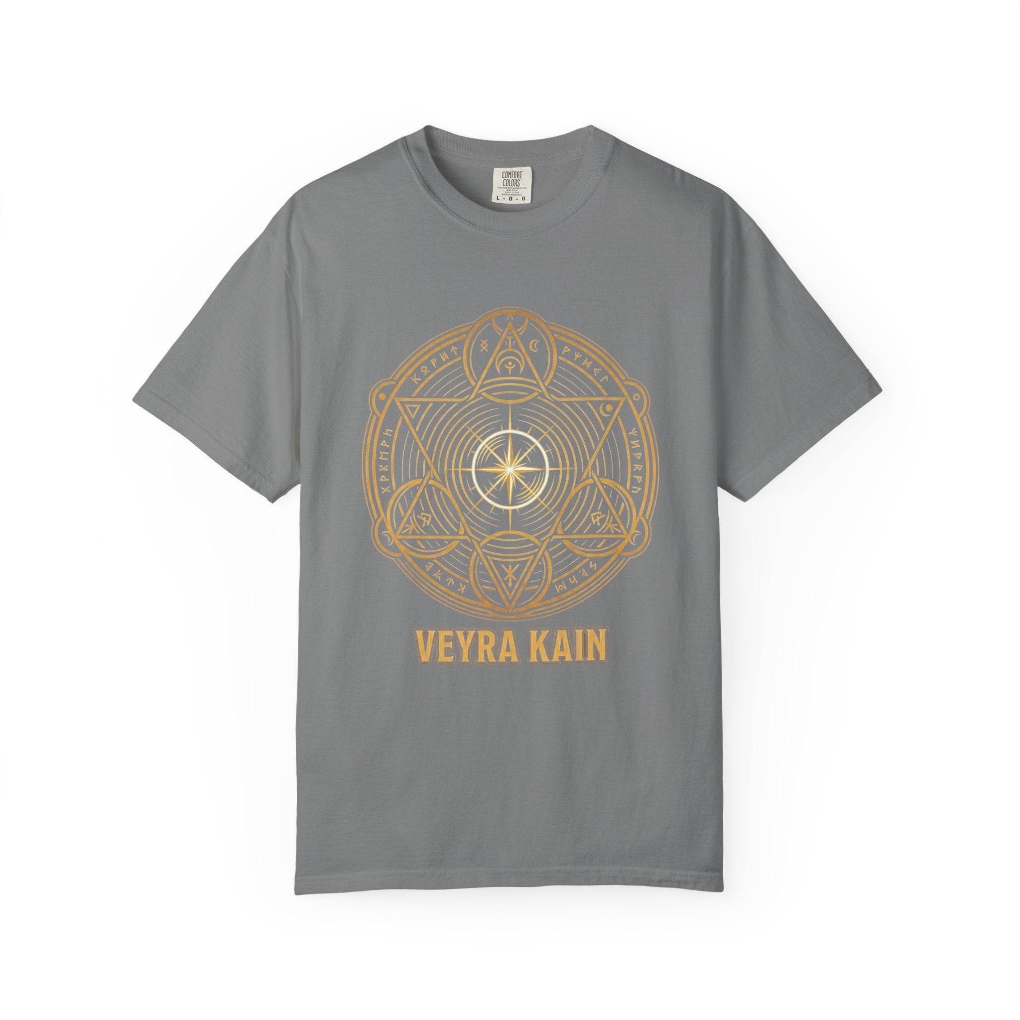 Power Runs Black PRB — Veyra Kain Geometric Sigil Tee with “Too Much Becomes Ruin” Graphic T-Shirt by Power Runs Black