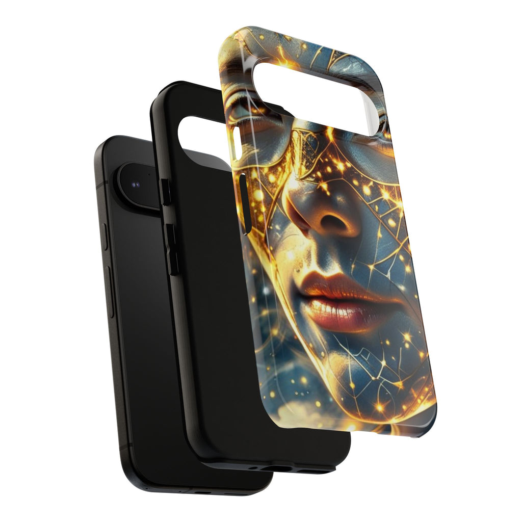 PRB Galactic Portrait Tough Case | Cosmic Face Phone Case, Starry Nebula Design by Printify
