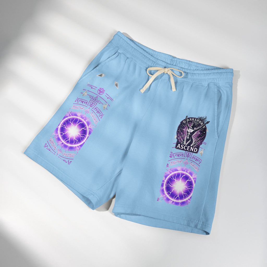 Power Runs Black PRB Ascend Graphic Sweat Shorts — Light Fleece Athletic Lounge Shorts by Printify