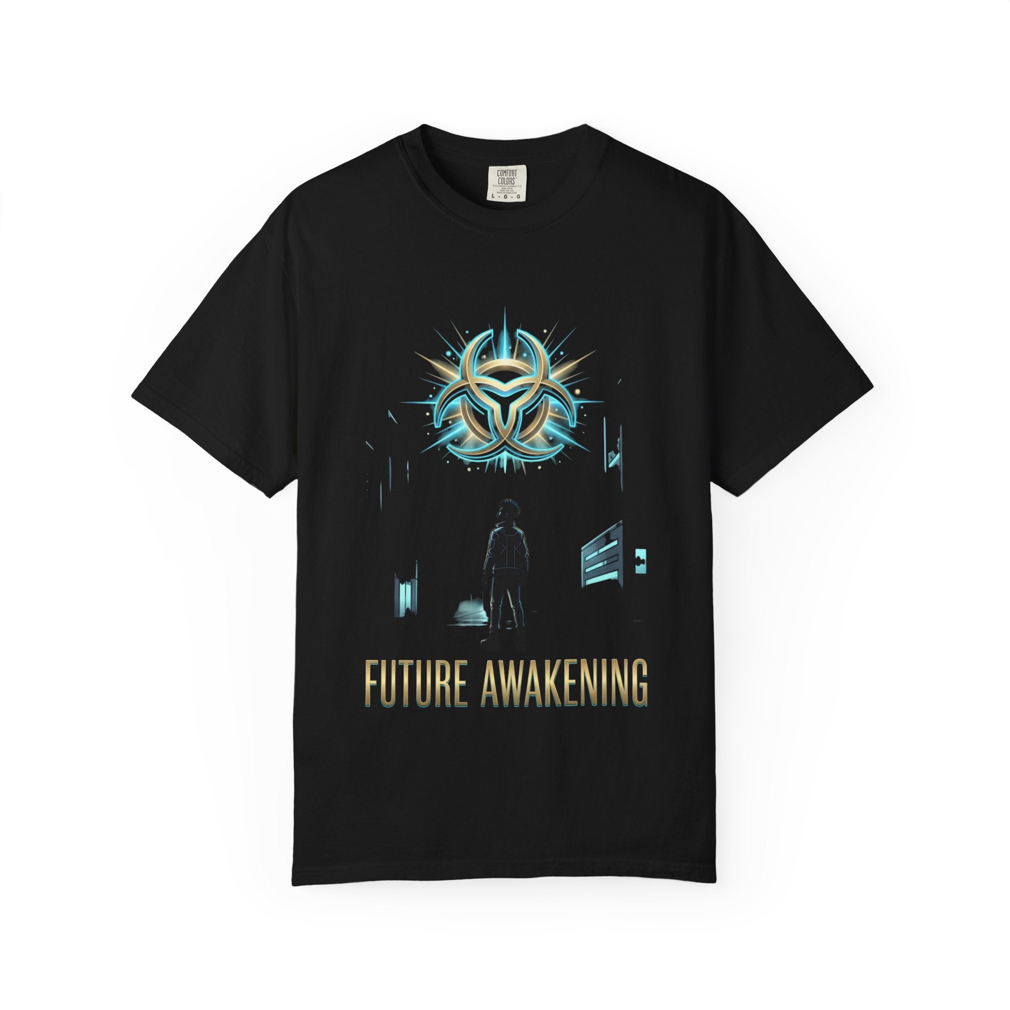 PRB Future Awakening T-Shirt | Sci-Fi Silhouette Graphic Tee by Printify