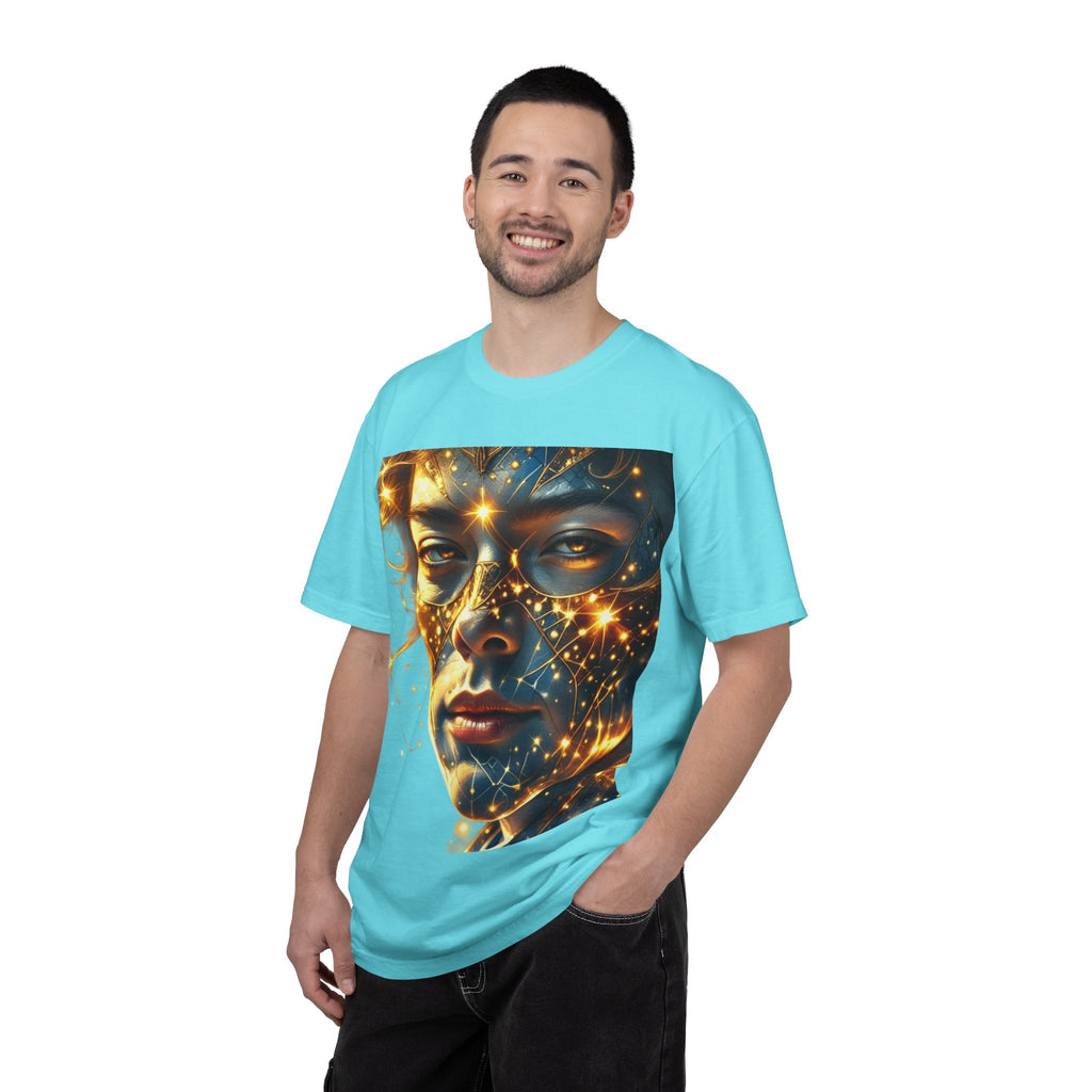 PRB Celestial Glow Unisex Graphic T-Shirt | Luminous Portrait Tee by Power Runs Black