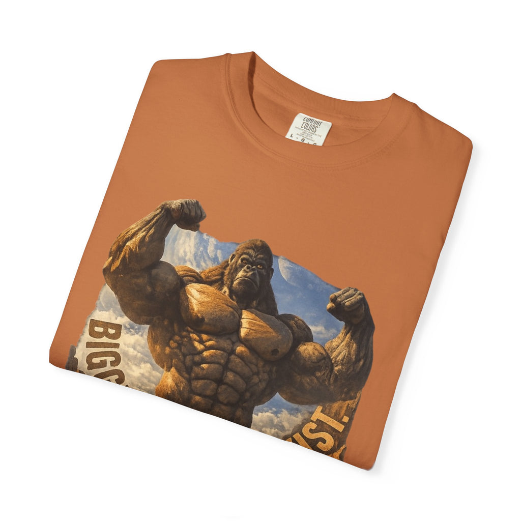PRB Biggest Flex I Exist T-Shirt — Funny Muscle Gorilla Graphic Tee by Power Runs Black