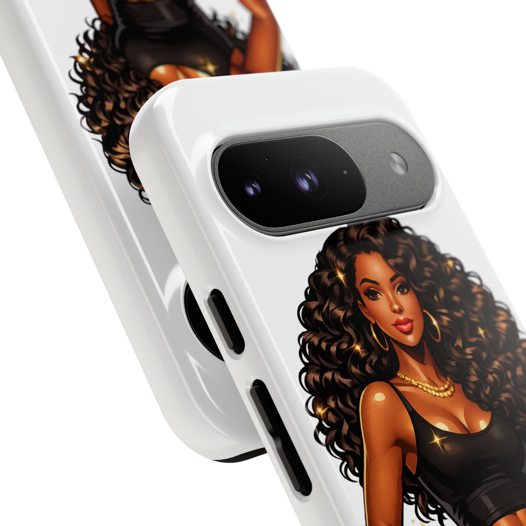 Pretty Rich Bitch by PRB Curly Hair Phone Case by Printify