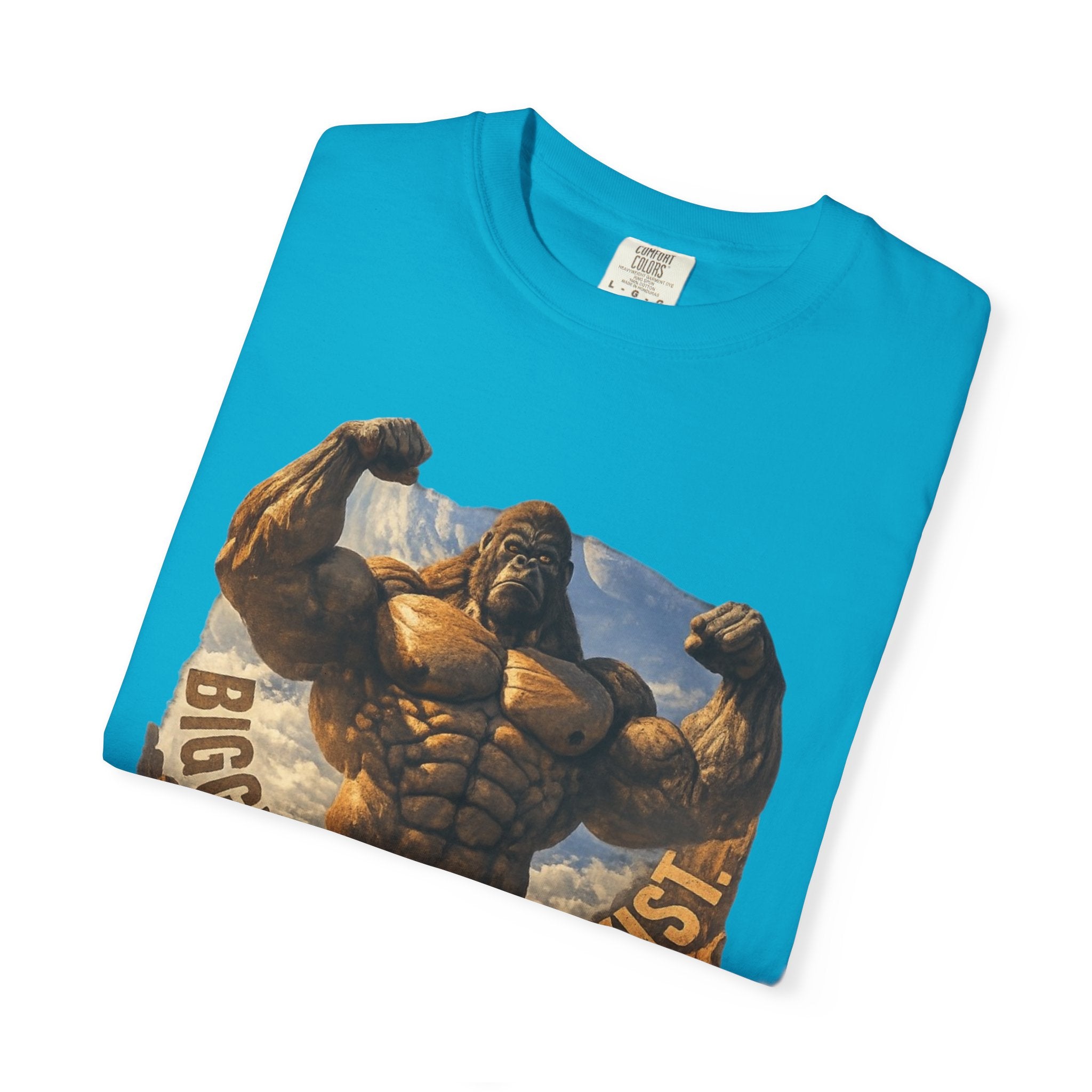 PRB Biggest Flex I Exist T-Shirt — Funny Muscle Gorilla Graphic Tee by Power Runs Black