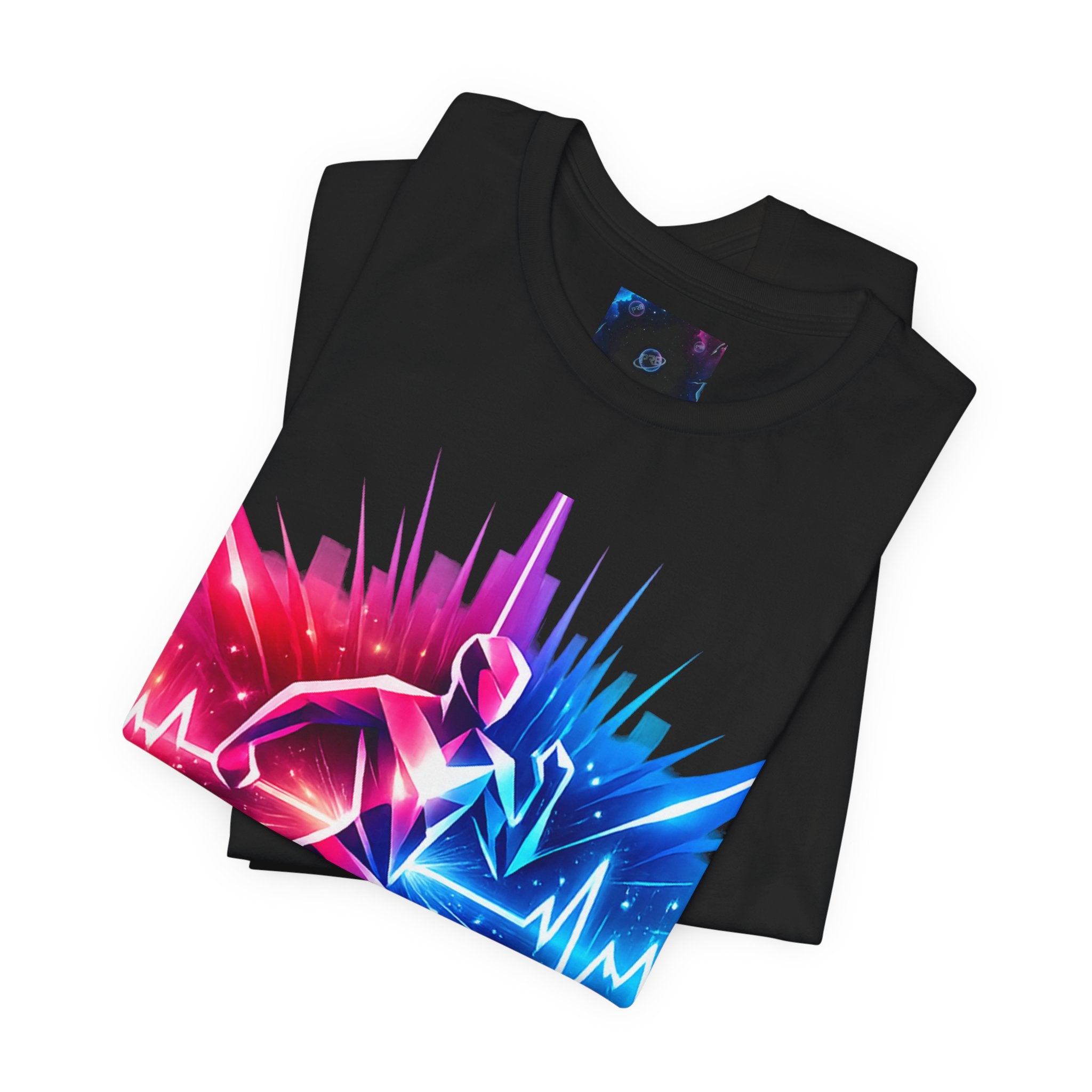 Power Runs Black PRB Running Pulse Graphic Tee — Neon Runner Heartbeat Sports T‑Shirt by Power Runs Black