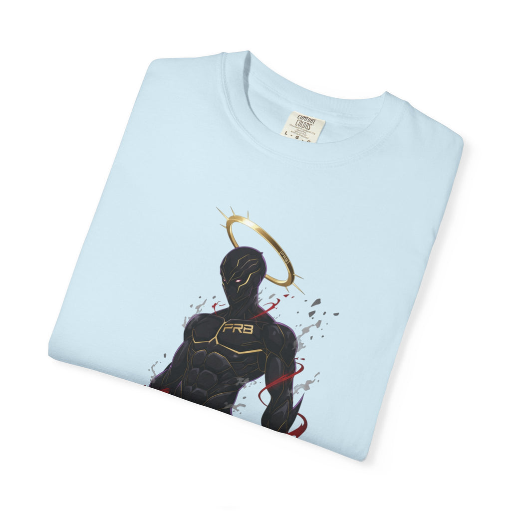 PRB Shadow Hero Graphic T-Shirt — Haloed Vigilante Illustration by Power Runs Black