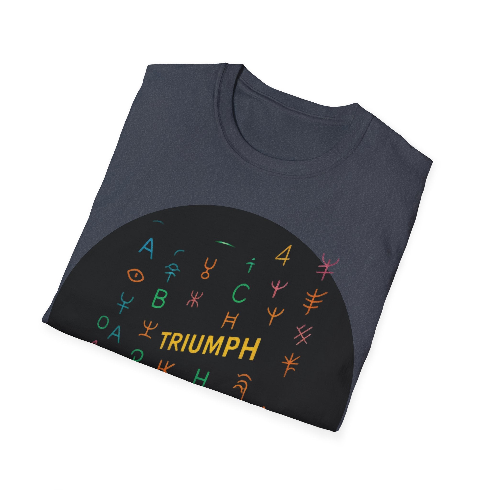 PRB Triumph Afro Hair Silhouette T-Shirt | Black Hair Alphabet Design by Power Runs Black