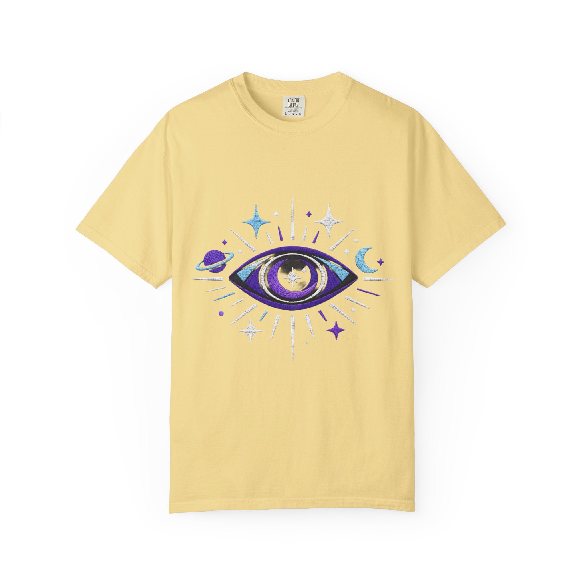 PRB Mystic All-Seeing Eye T-shirt | Cosmic Moon and Stars by Printify