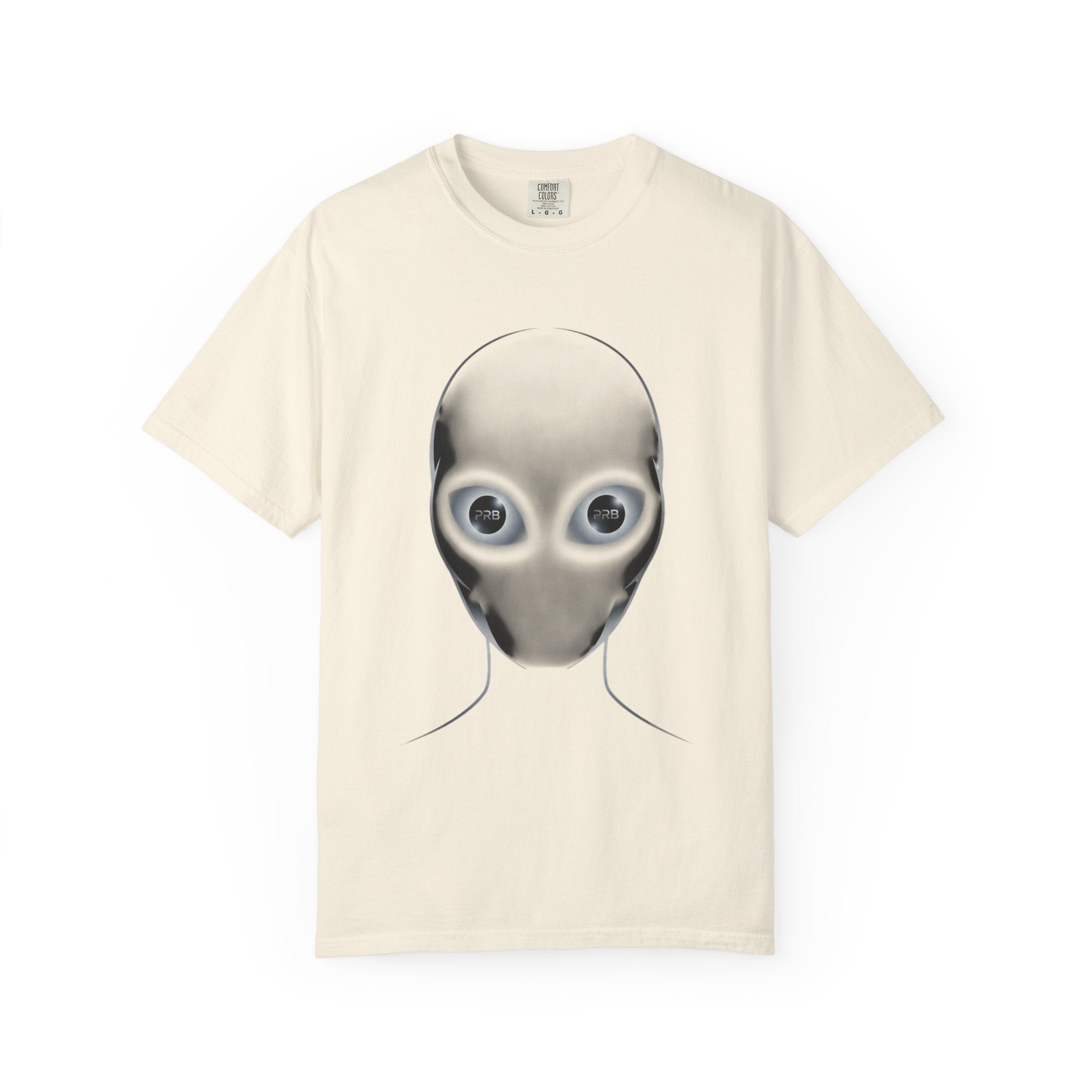 Printify Alien Head Graphic T-Shirt — Surreal Sci‑Fi Face Tee - T-Shirt