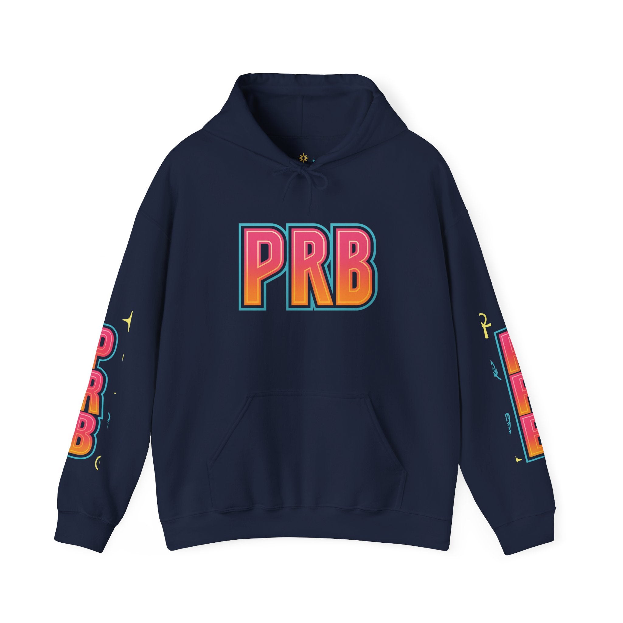PRB Graphic Hoodie — Colorful Cityscape Pullover by Power Runs Black