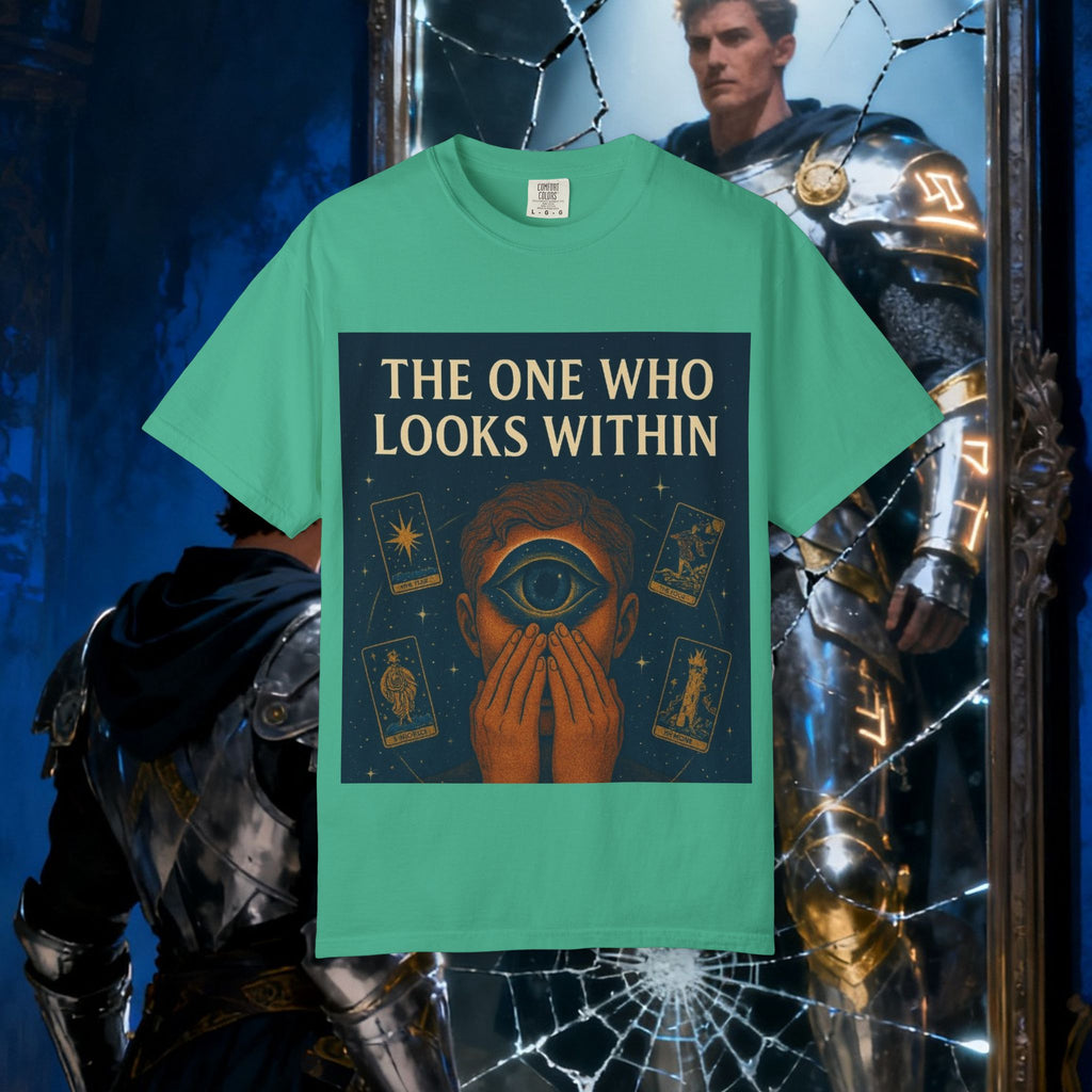 PRB Tarot Eye T-Shirt — "The One Who Looks Within" Mystical Graphic Tee by Power Runs Black