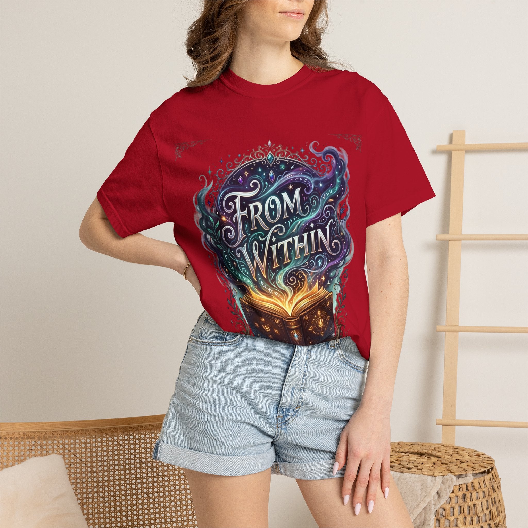 PRB From Within Magic Book T-Shirt — Fantasy Illustrated Graphic Tee by Power Runs Black