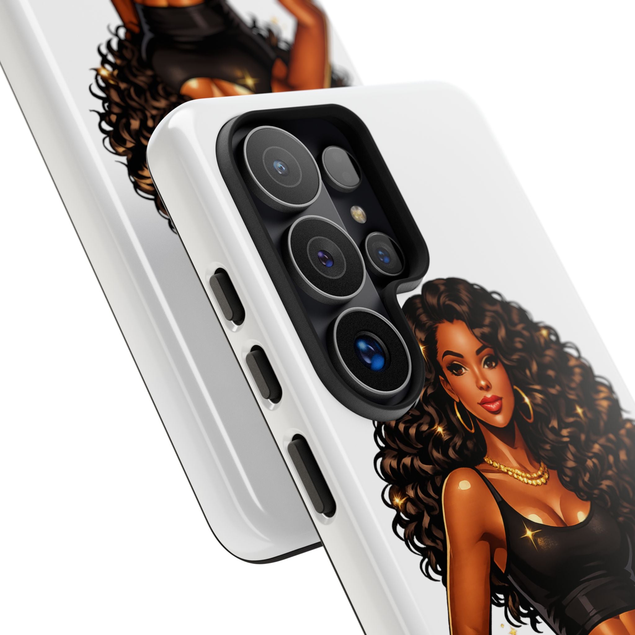Pretty Rich Bitch by PRB Curly Hair Phone Case by Printify