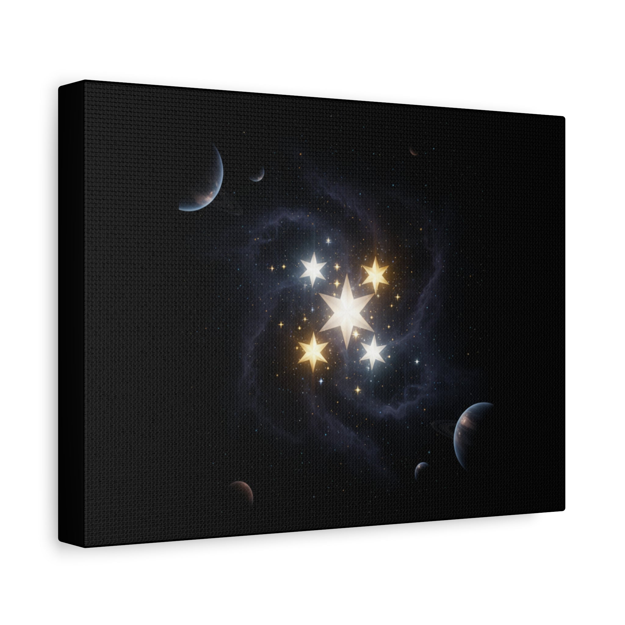 Power Runs Black PRB Glowing Star Constellation Canvas by Power Runs Black