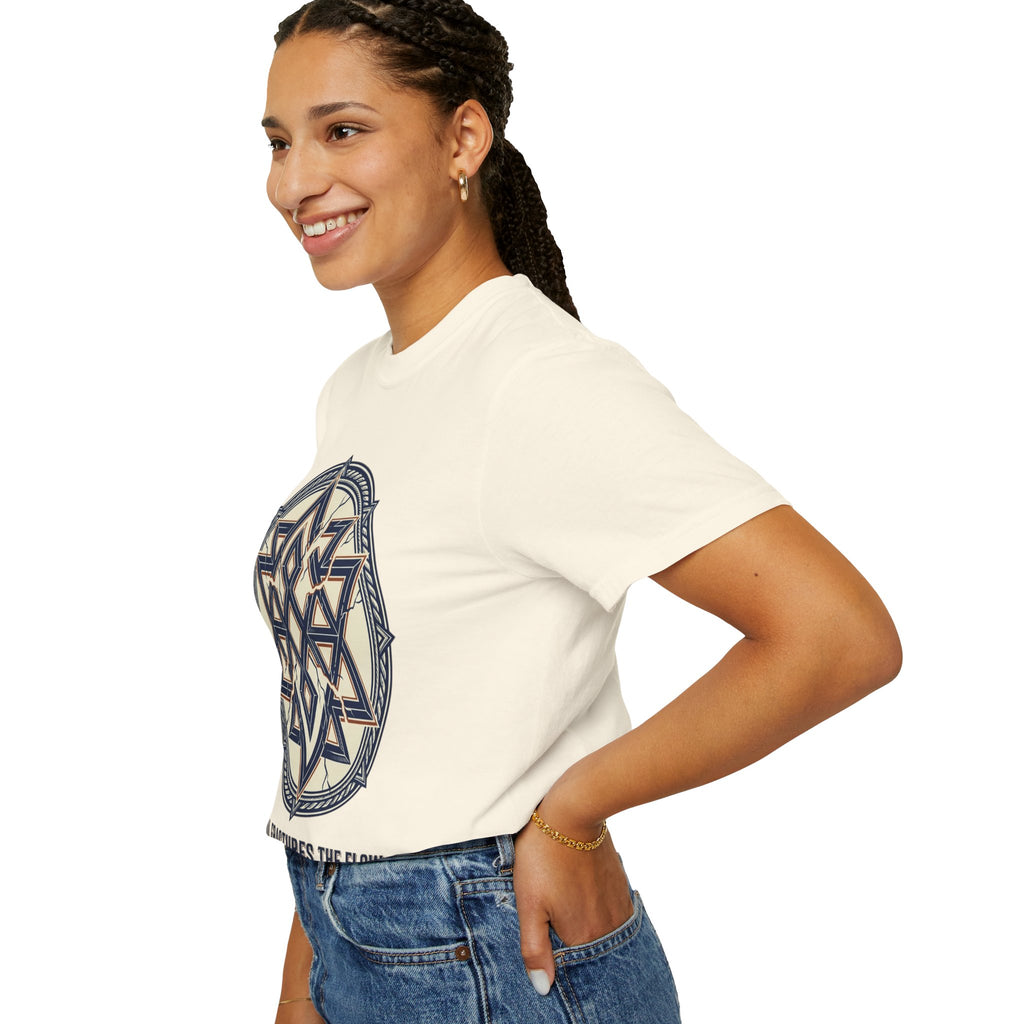 Power Runs Black PRB Geometric Star Mandala T-Shirt — "Control Fractures the Flow" Graphic Tee by Power Runs Black