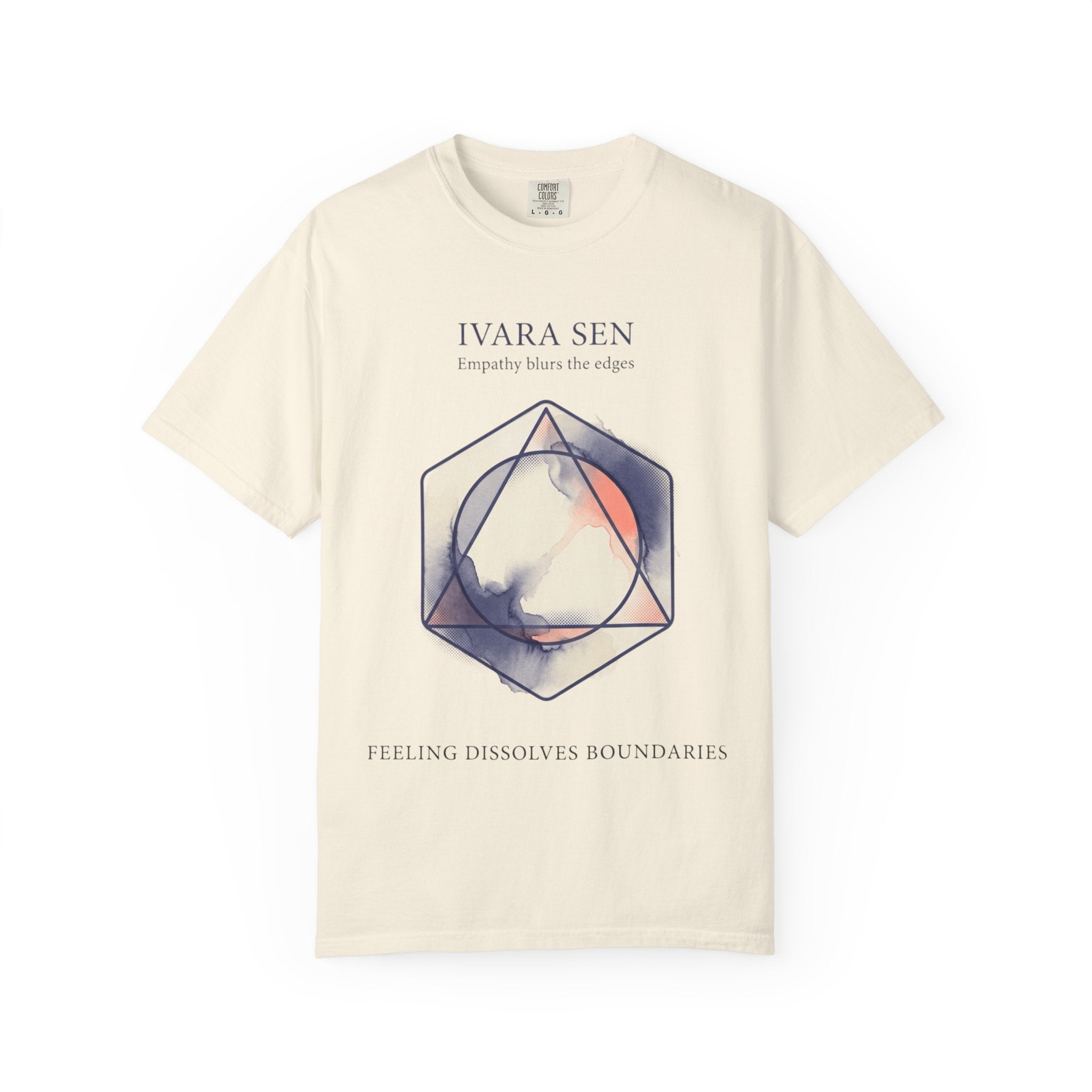 Power Runs Black PRB Abstract Geometric Tee — “Ivara Sen: Feeling Dissolves Boundaries” by Power Runs Black