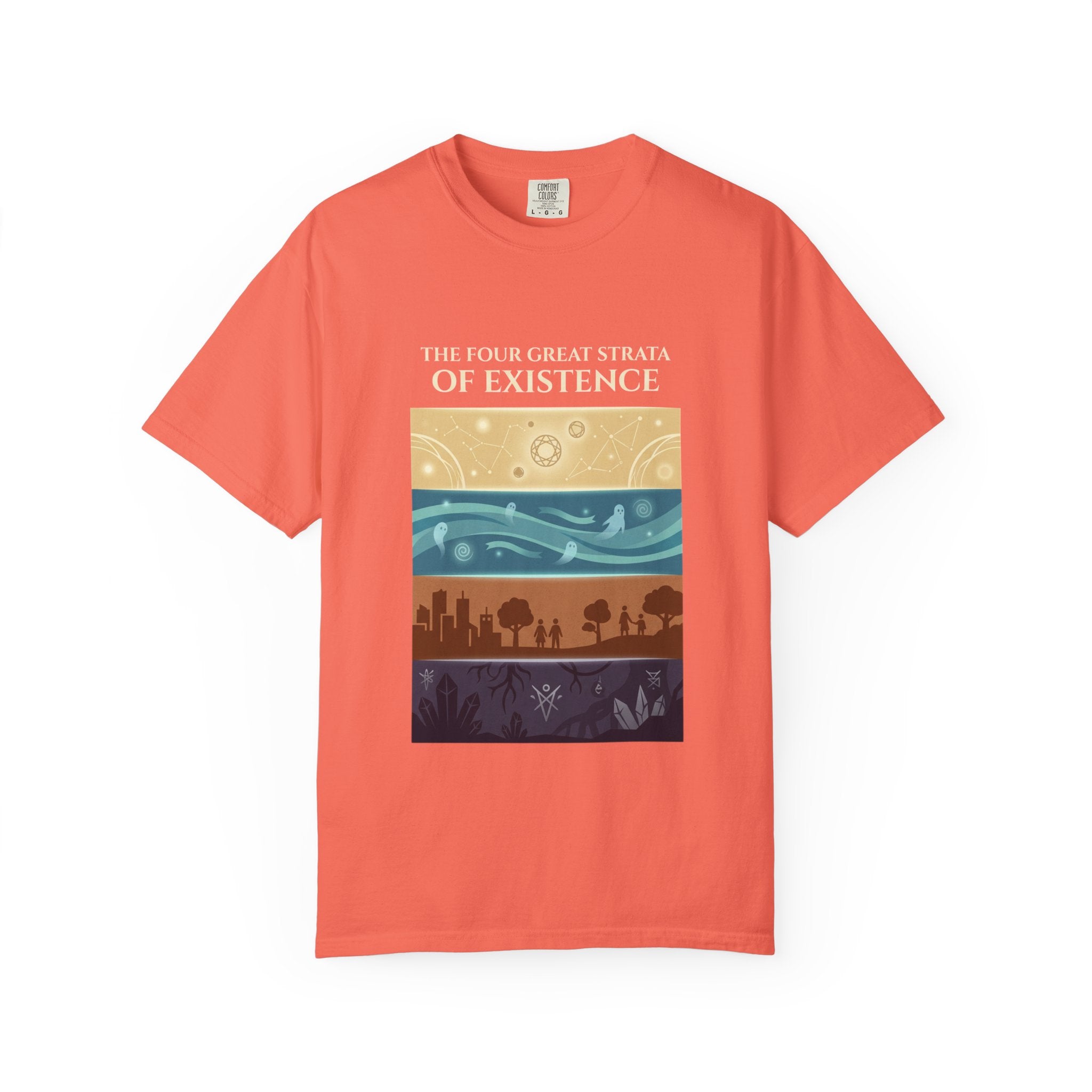 Desert to Night Sky Landscape T-Shirt | Vintage Garment-Dyed Graphic Tee by Printify