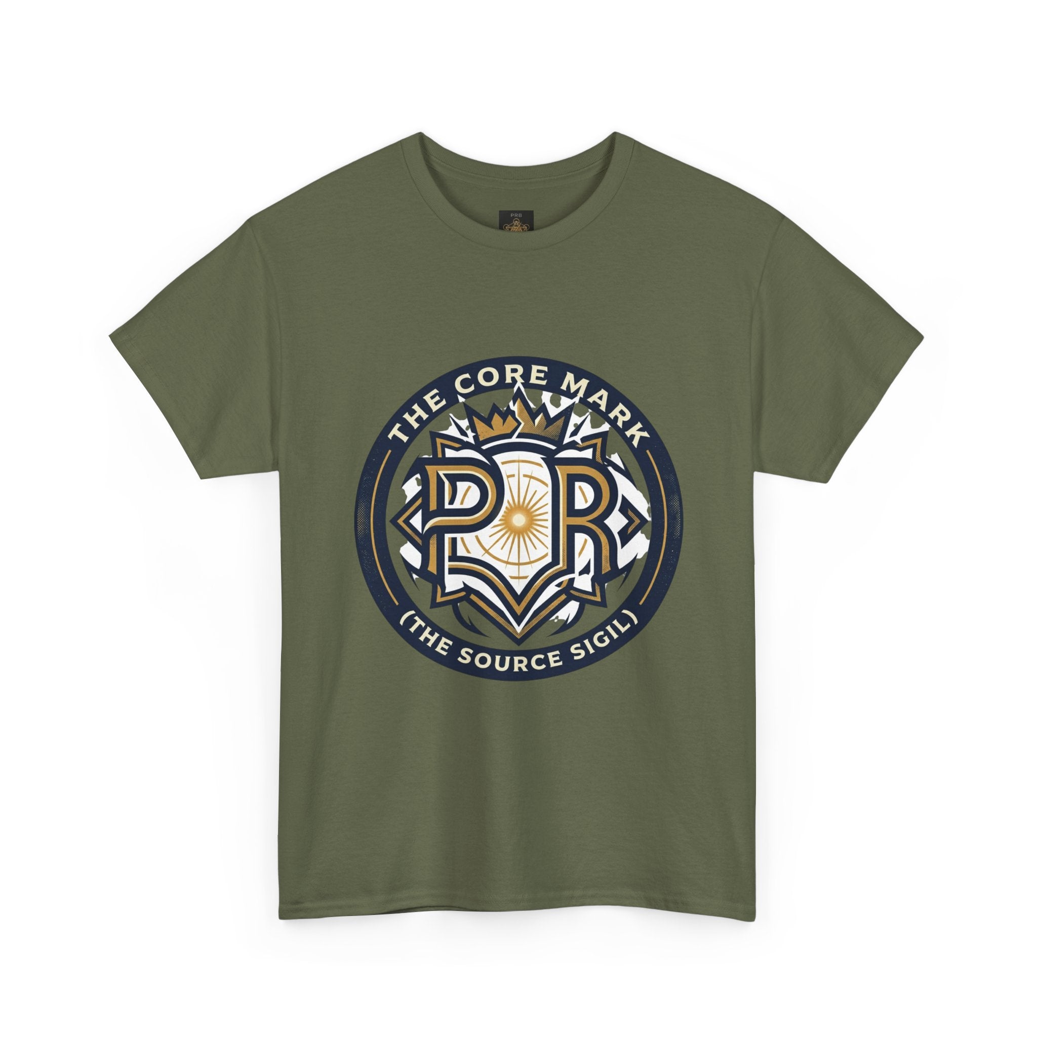 Power Runs Black PRB Core Mark Logo T-Shirt — "The Source Sigil" Retro Emblem Tee by Power Runs Black