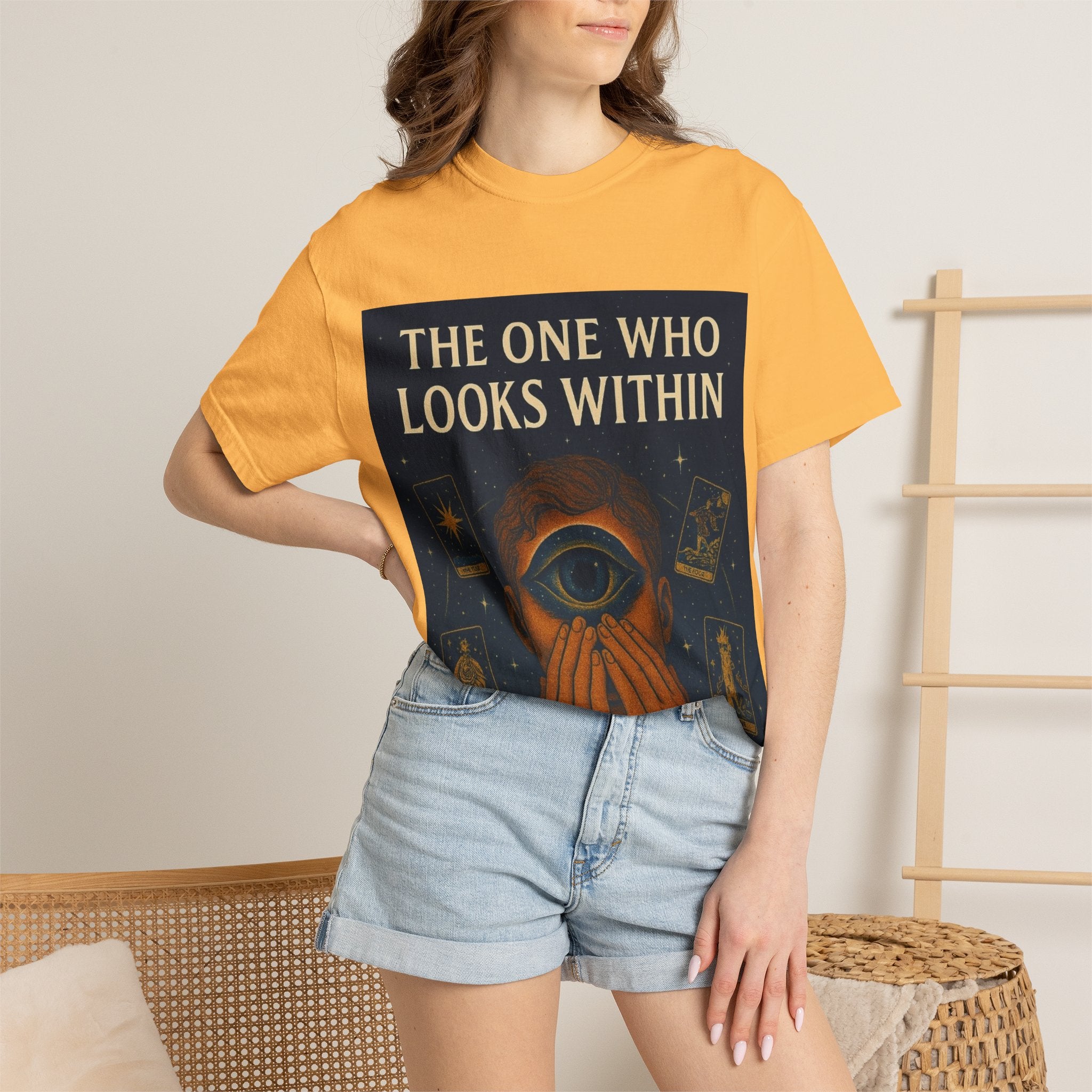 PRB Tarot Eye T-Shirt — "The One Who Looks Within" Mystical Graphic Tee by Power Runs Black
