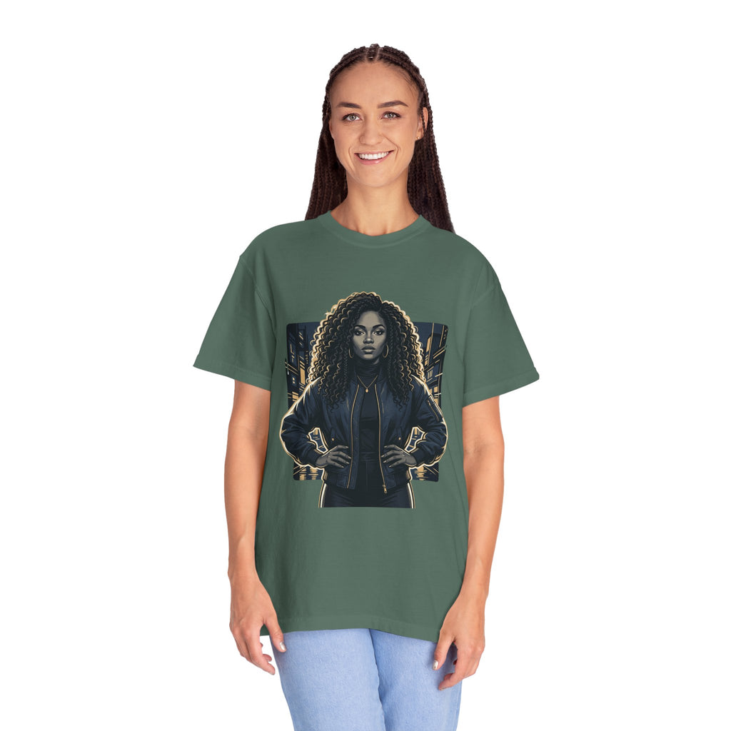 Pretty Rich Bitch The Collection by PRB T-Shirt — Bold Graphic Tee with Empowered Woman Portrait by Power Runs Black