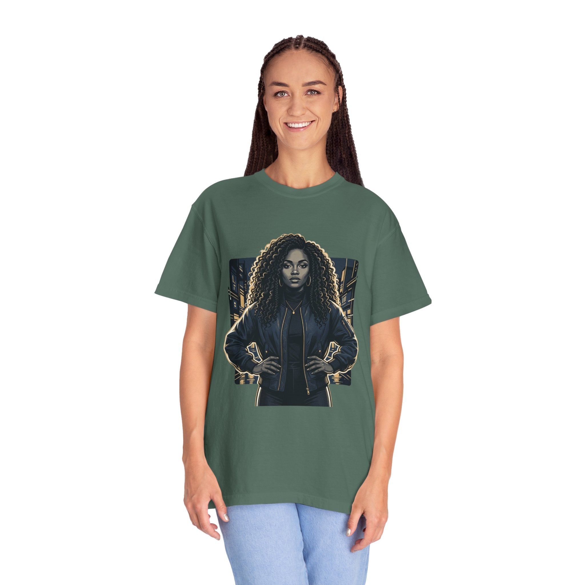 Pretty Rich Bitch The Collection by PRB T-Shirt — Bold Graphic Tee with Empowered Woman Portrait by Power Runs Black