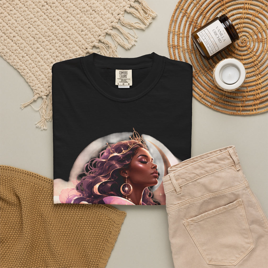 Power Runs Black graphic tee | Black woman portrait, Afro empowerment shirt by Power Runs Black