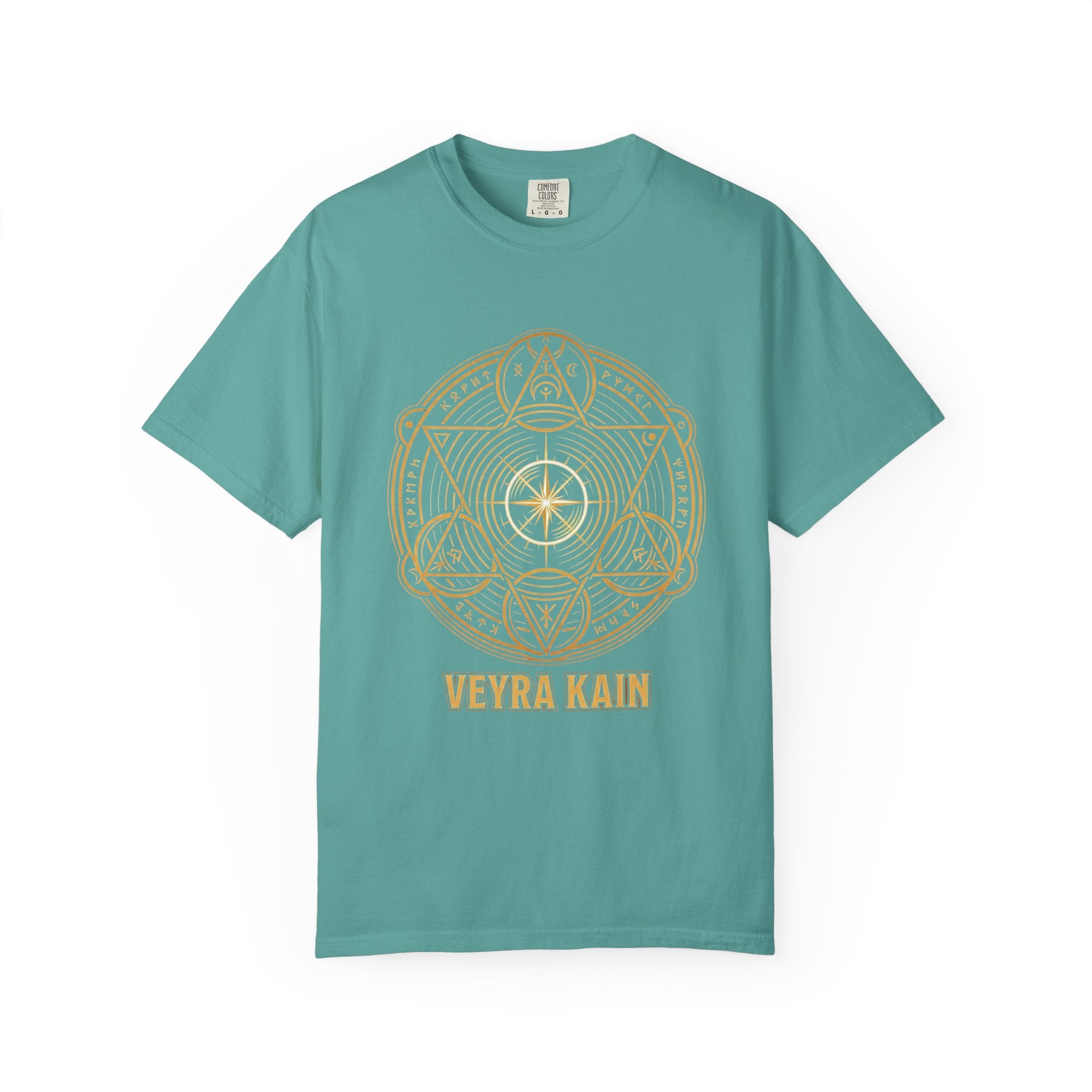 Power Runs Black PRB — Veyra Kain Geometric Sigil Tee with “Too Much Becomes Ruin” Graphic T-Shirt by Power Runs Black